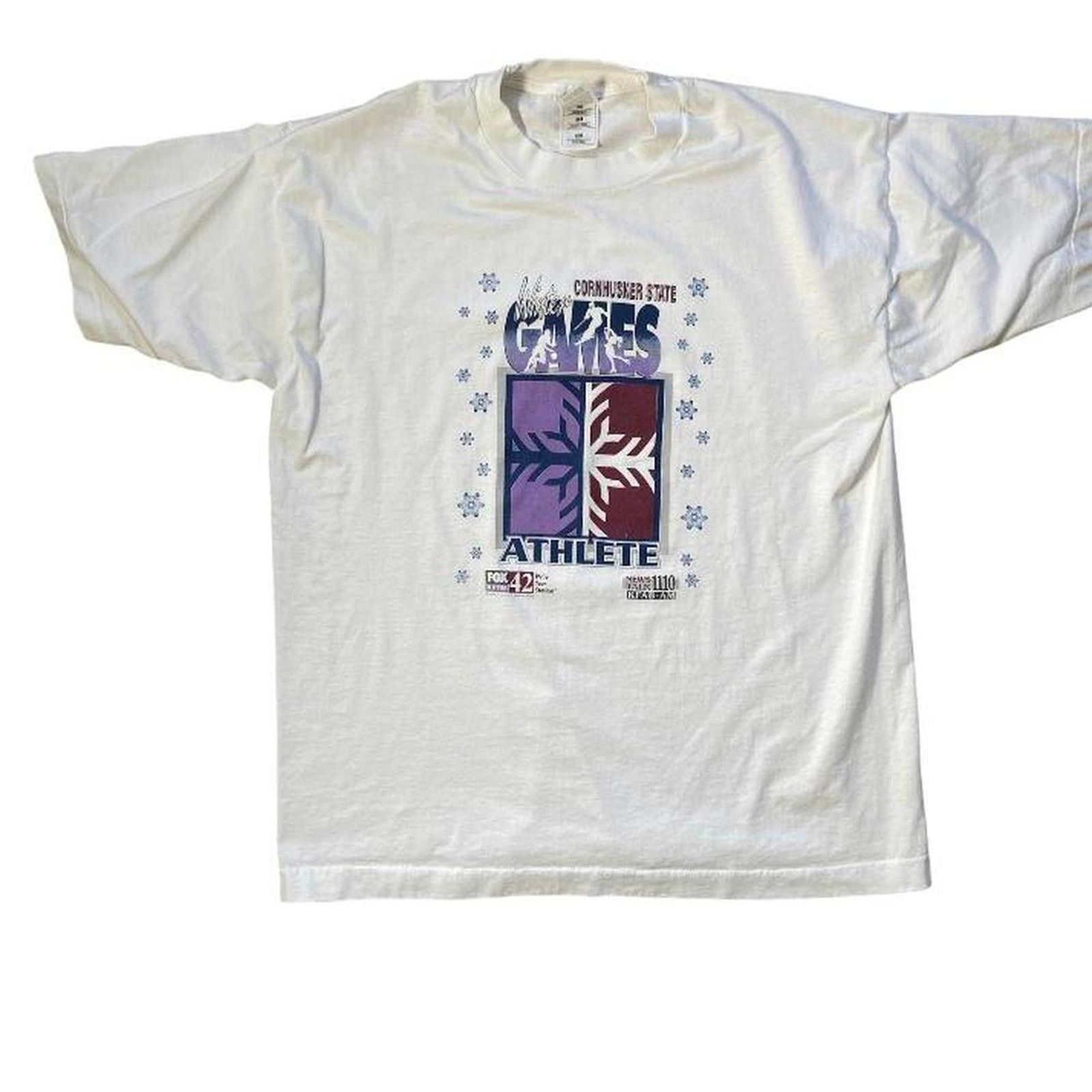 Fruit Of The Loom 90s white nebraska tee shirt Size US XL / EU 56 / 4 - 1 Thumbnail