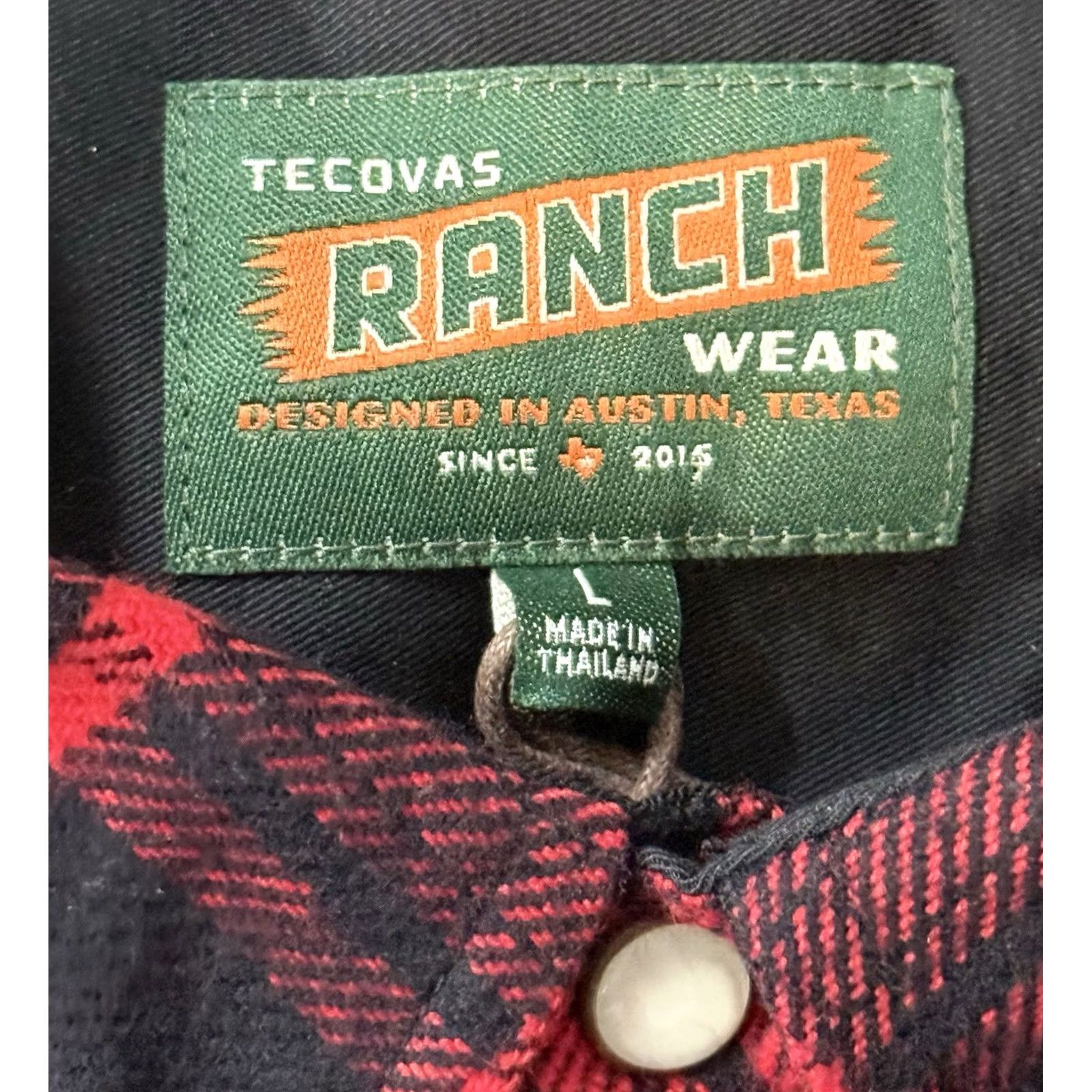 Tecovas Tecovas Ranch Wear Flannel Overshirt Large Buffalo Plaid Shirt Button-Up Chest Pockets Multicolor Cotton Western Cowboy USA L Regular NWT Size US L / EU 52-54 / 3 - 7 Thumbnail