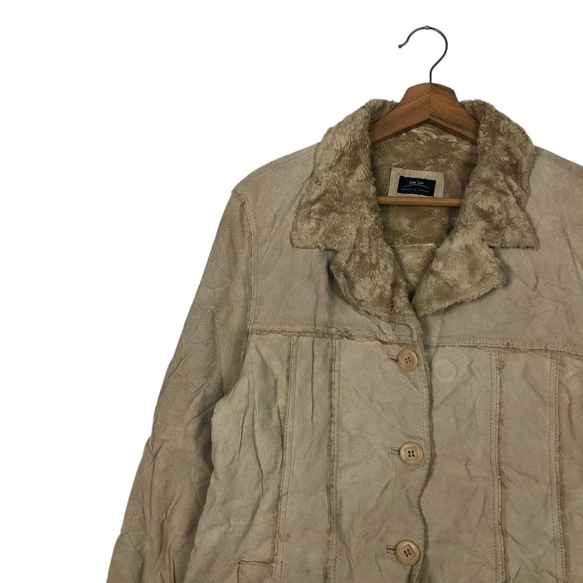 Vintage 🔥VINTAGE LEATHER JACKET BLANKET FUR BAILEY ISSEY MIYAKE Size US M / EU 48-50 / 2 - 9 Thumbnail