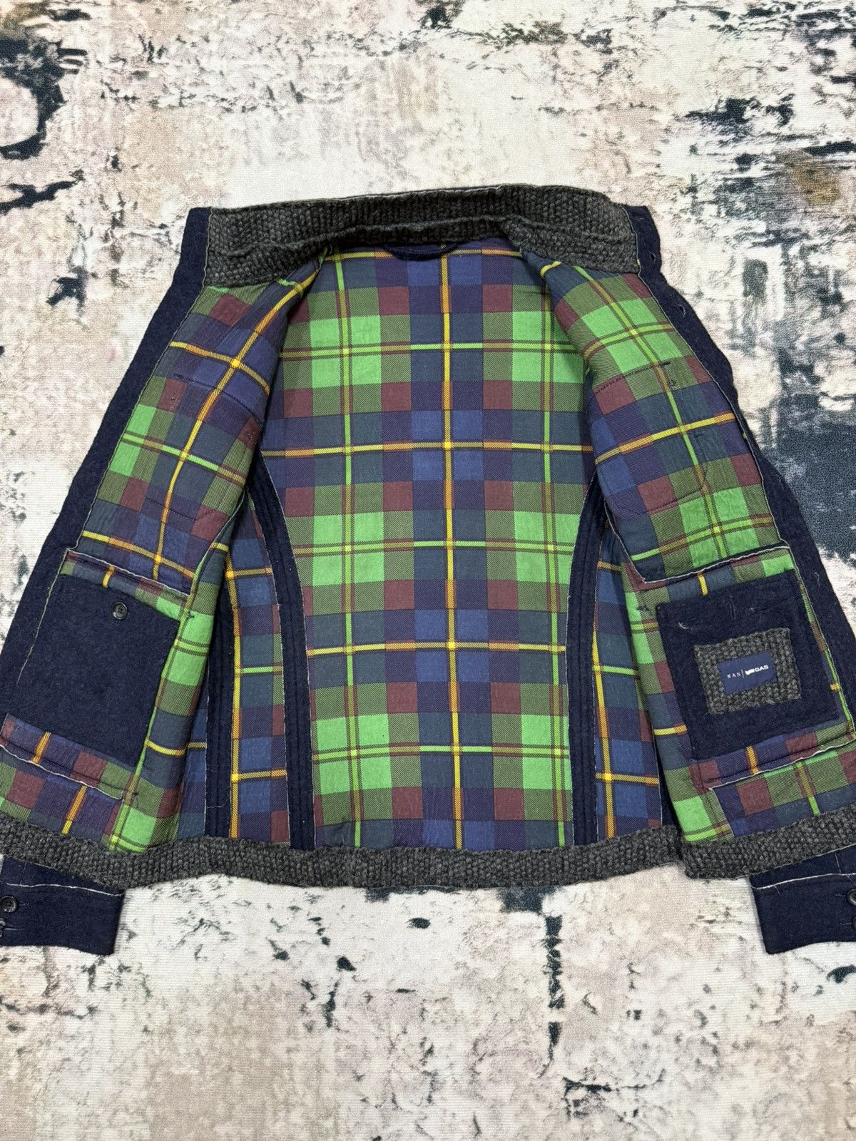 GAS Man Gas Mohair Chekered Lined Jacket Size US S / EU 44-46 / 1 - 7 Thumbnail