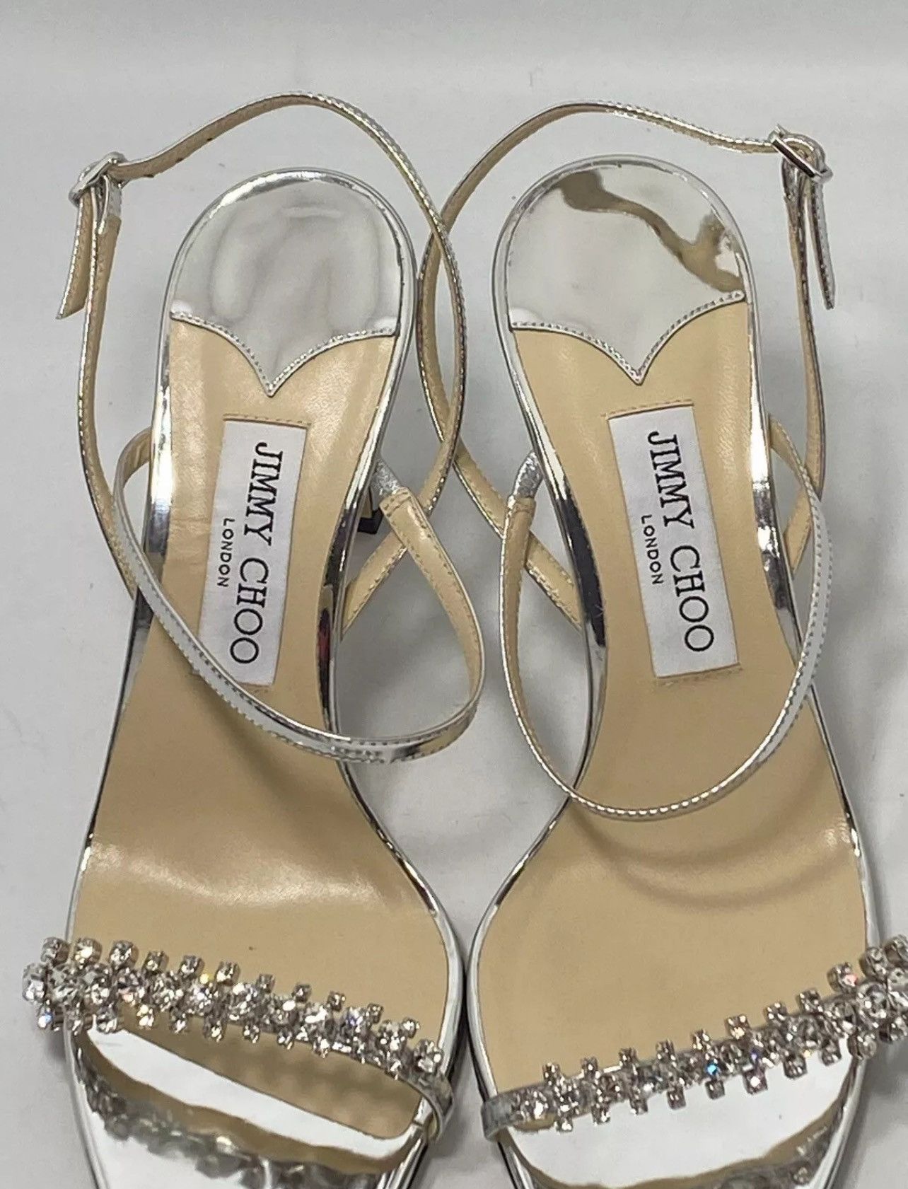 Jimmy Choo Jimmy Choo Meira Embellished Patent Leather Sandals size 39 Size US 9 / IT 39 - 5 Thumbnail