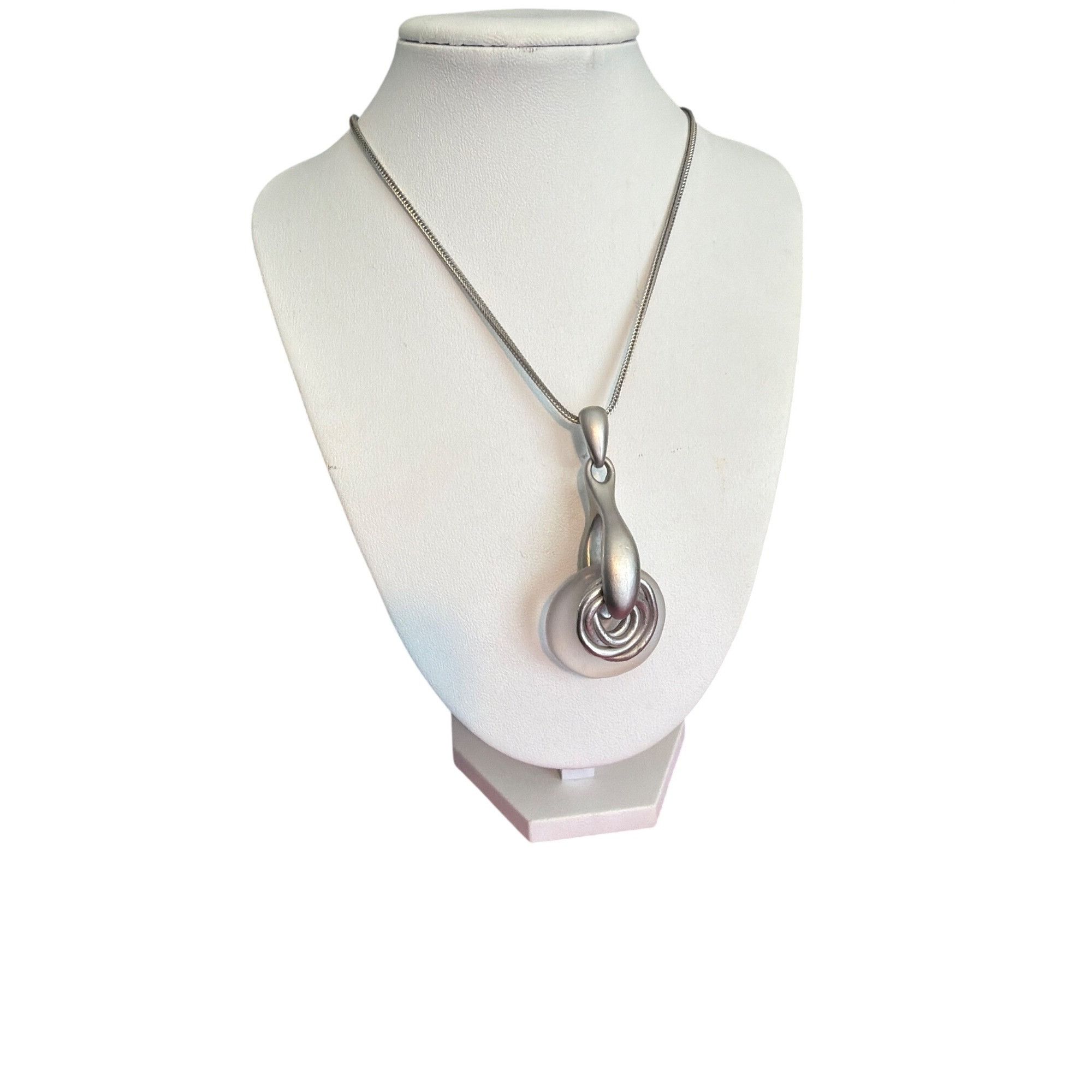 Other Stainless Steel Pendant Necklace Acrylic Accents Modernist L Size ONE SIZE - 1 Thumbnail