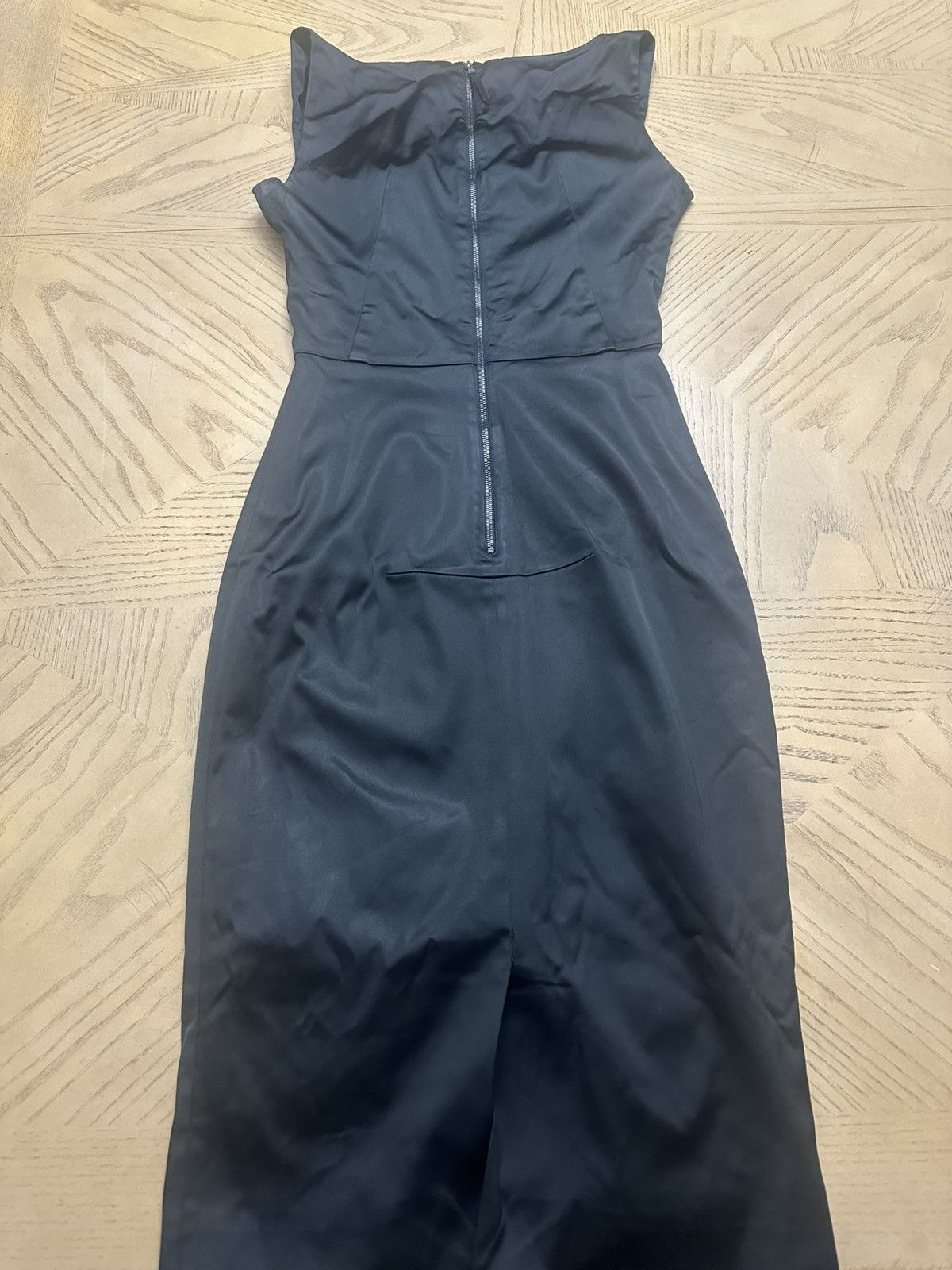 Dolce & Gabbana Dolce Gabbana Black Satin Mini Dress Size M / US 6-8 / IT 42-44 - 5 Thumbnail