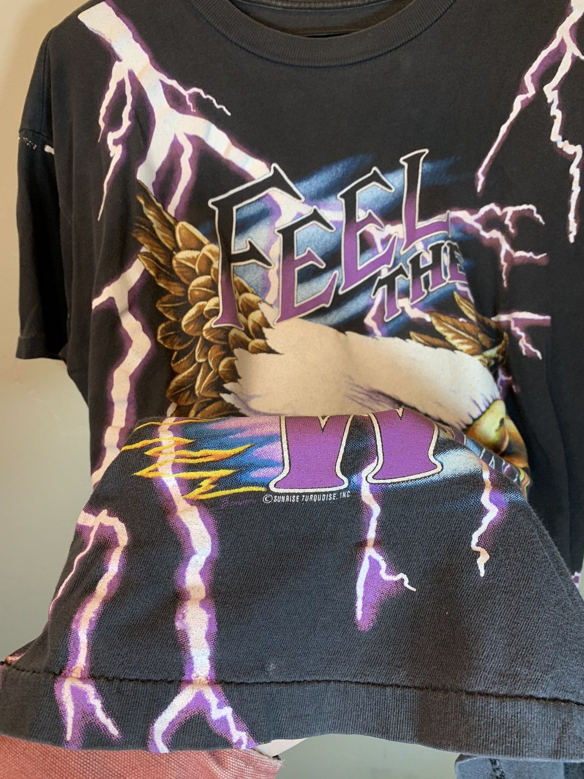 Vintage RARE* Vintage 90s American Thunder Feel The Wind Eagle Shirt Size US L / EU 52-54 / 3 - 5 Thumbnail