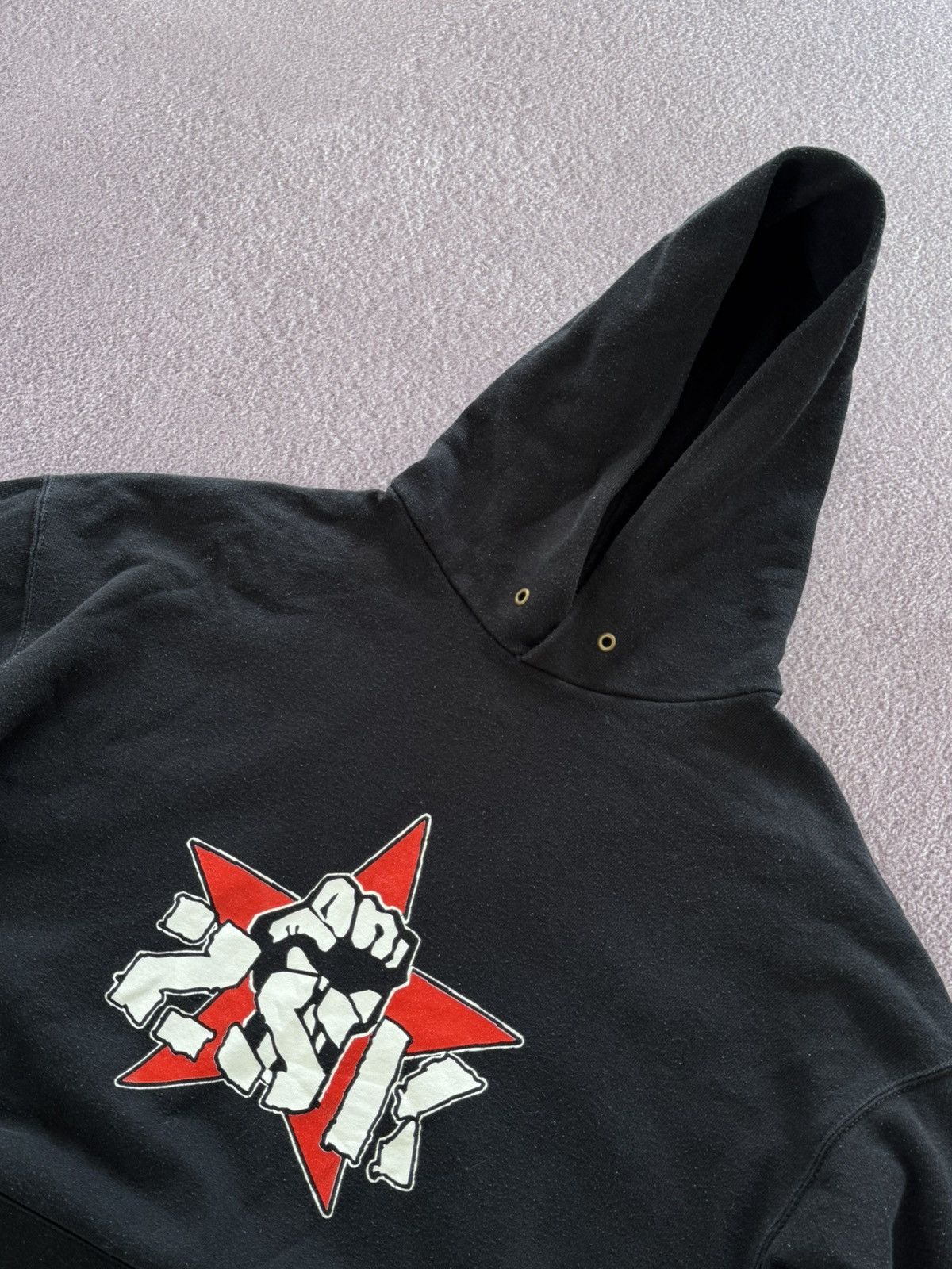Vintage Vintage ZSK “Fuck Racizm” Faded Grunge Band Hooodie Size US XL / EU 56 / 4 - 7 Thumbnail
