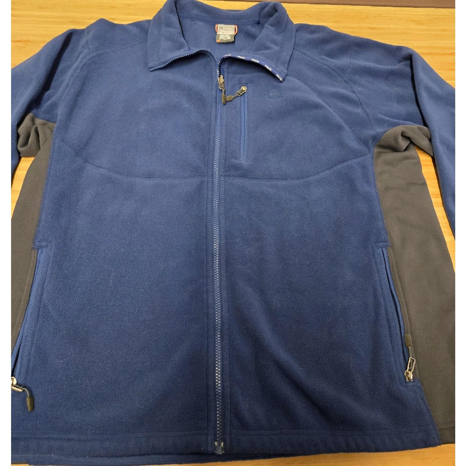 Nike Nike ACG Jacket Mens XL Blue Gray Fit Therma Full Zip Fleece Outdoor Hiking Size US XL / EU 56 / 4 - 3 Thumbnail