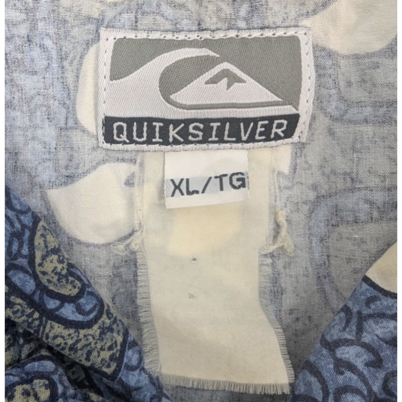 Quiksilver VINTAGE Quiksilver Blue Hibiscus Floral Hawaiian Short Sleeve Shirt Mens XL 90s Size US XL / EU 56 / 4 - 7 Thumbnail