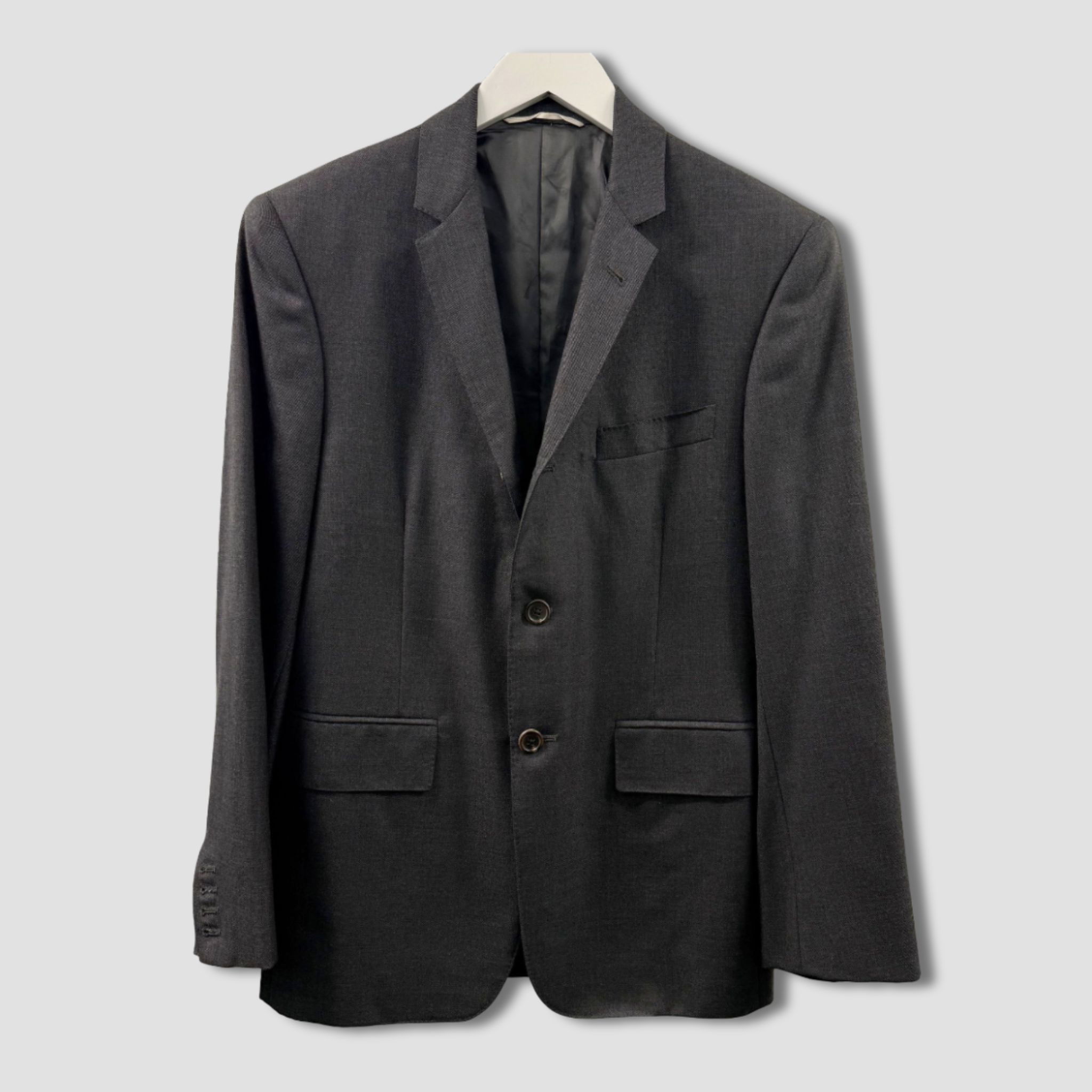 Thom Browne THOM BROWNE Dark Grey 3 Button Wool Blazer Jacket Size 36R - 2 Thumbnail
