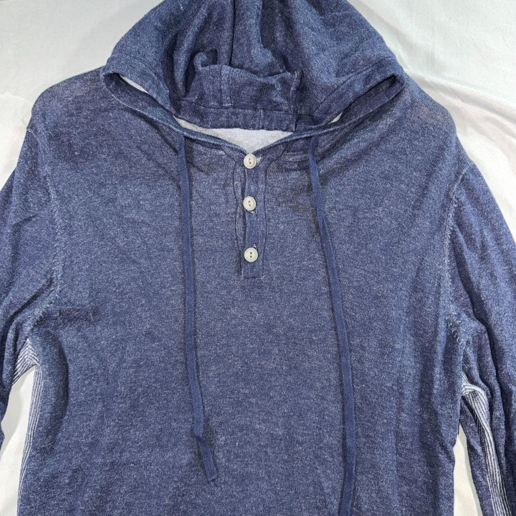 Vince Vince Hoodie Sweatshirt Mens XL Blue Knit Henley Pullover Lightweight Casual Size US XL / EU 56 / 4 - 5 Thumbnail