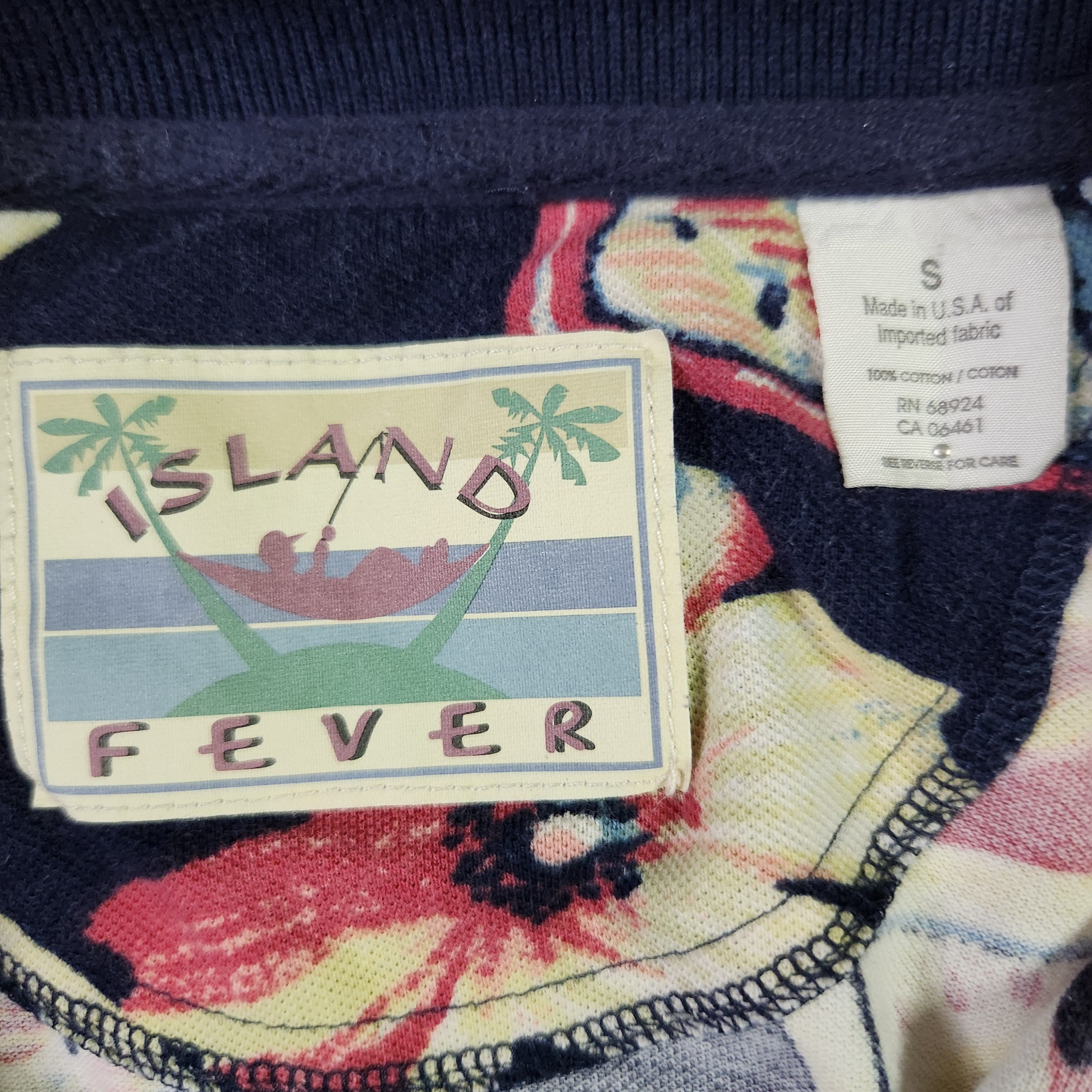 Vintage Island Fever VINTAGE Hawaiian Polo Shirt Small Blue Floral Size US S / EU 44-46 / 1 - 6 Thumbnail