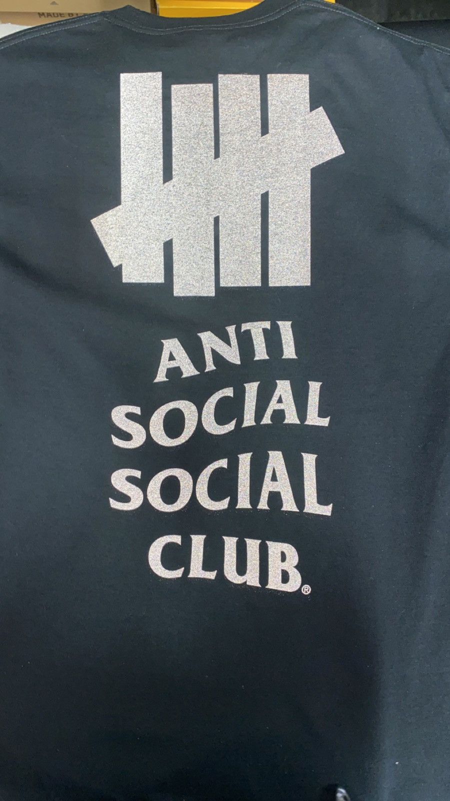 image of Anti Social Social Club x Undefeated Assc X Undefeated in Black, Men's (Size XL)