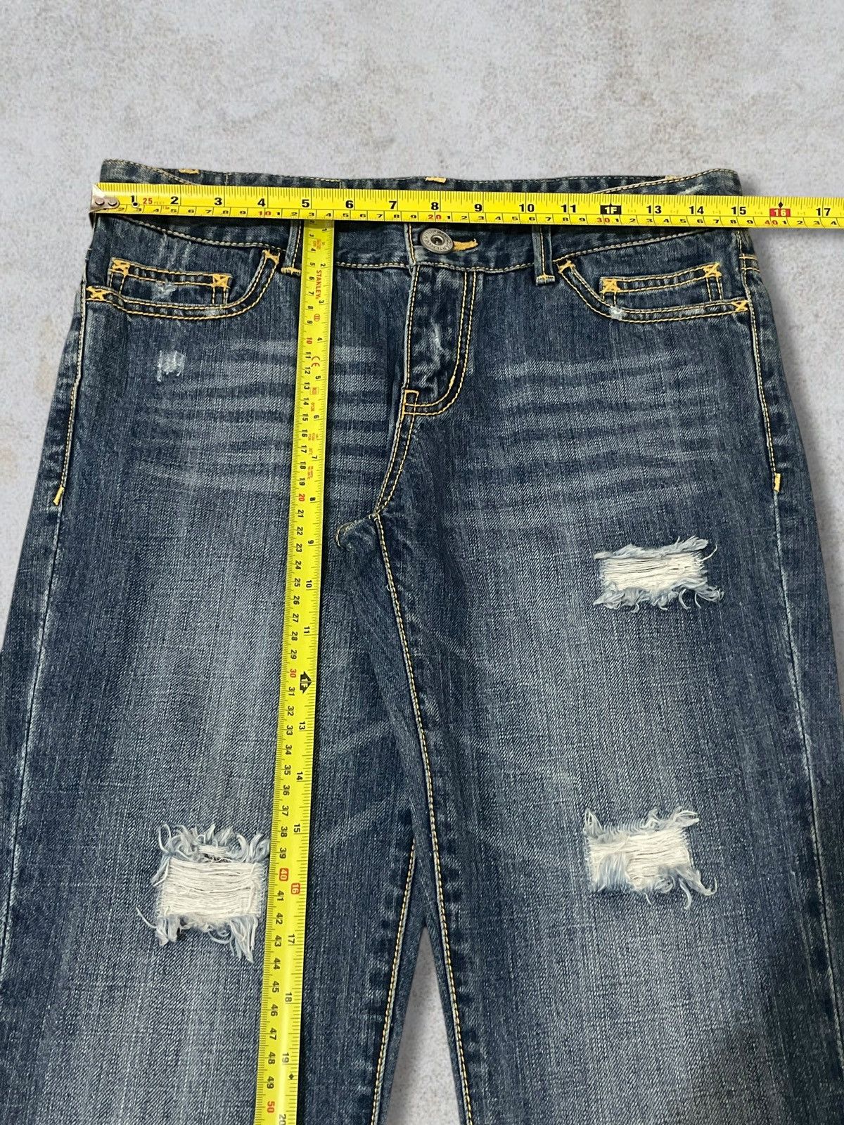Japanese Brand Japanese GMN Quarter Gemini Stars Sprinkle Punk Jeans Size 30" / US 8 / IT 44 - 12 Thumbnail