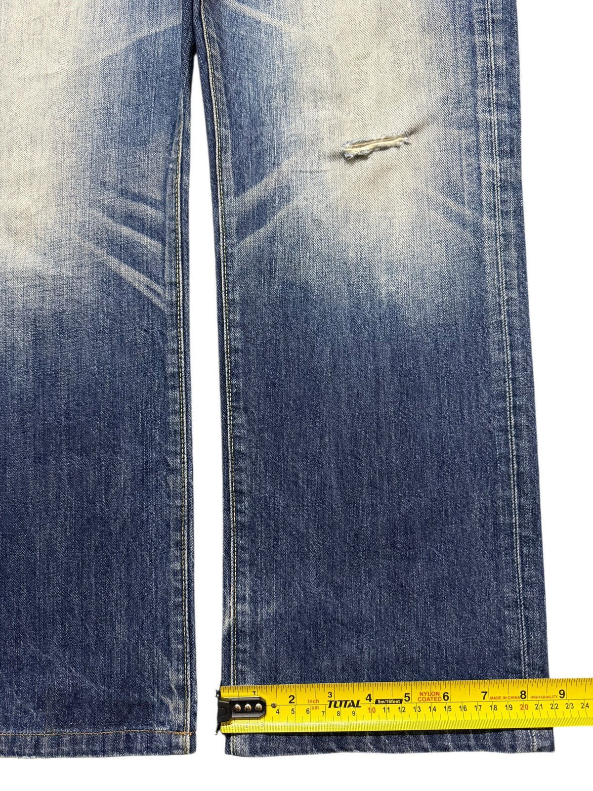 Uniqlo Vintage Y2K Japanese Uniqlo Faded Whisker Straight Wide Leg Size US 34 / EU 50 - 13 Thumbnail