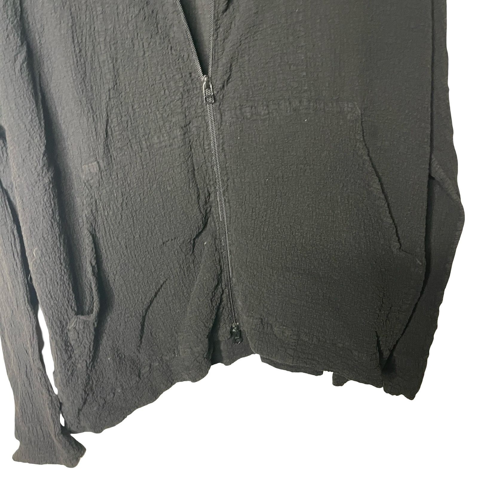 Issey Miyake ME ISSEY MIYAKE Homme Black Full Zip popcorn hoodie OS Size US M / EU 48-50 / 2 - 2 Thumbnail