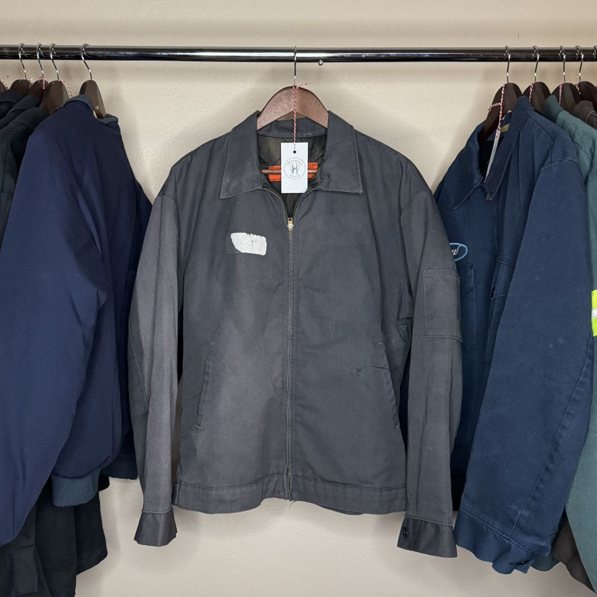 Red Kap thrashed faded distressed 80s red kap mechanic work jacket Size US L / EU 52-54 / 3 - 3 Thumbnail