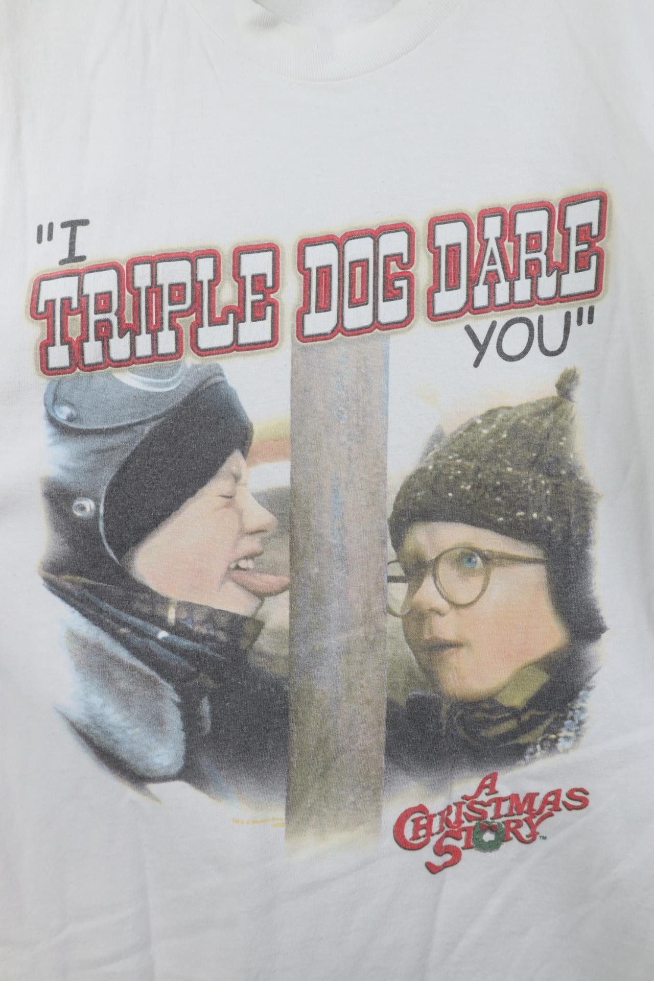 Vintage Vintage 90s Y2K Dog Dare You A Christmas Story T-Shirt Size US M / EU 48-50 / 2 - 7 Thumbnail