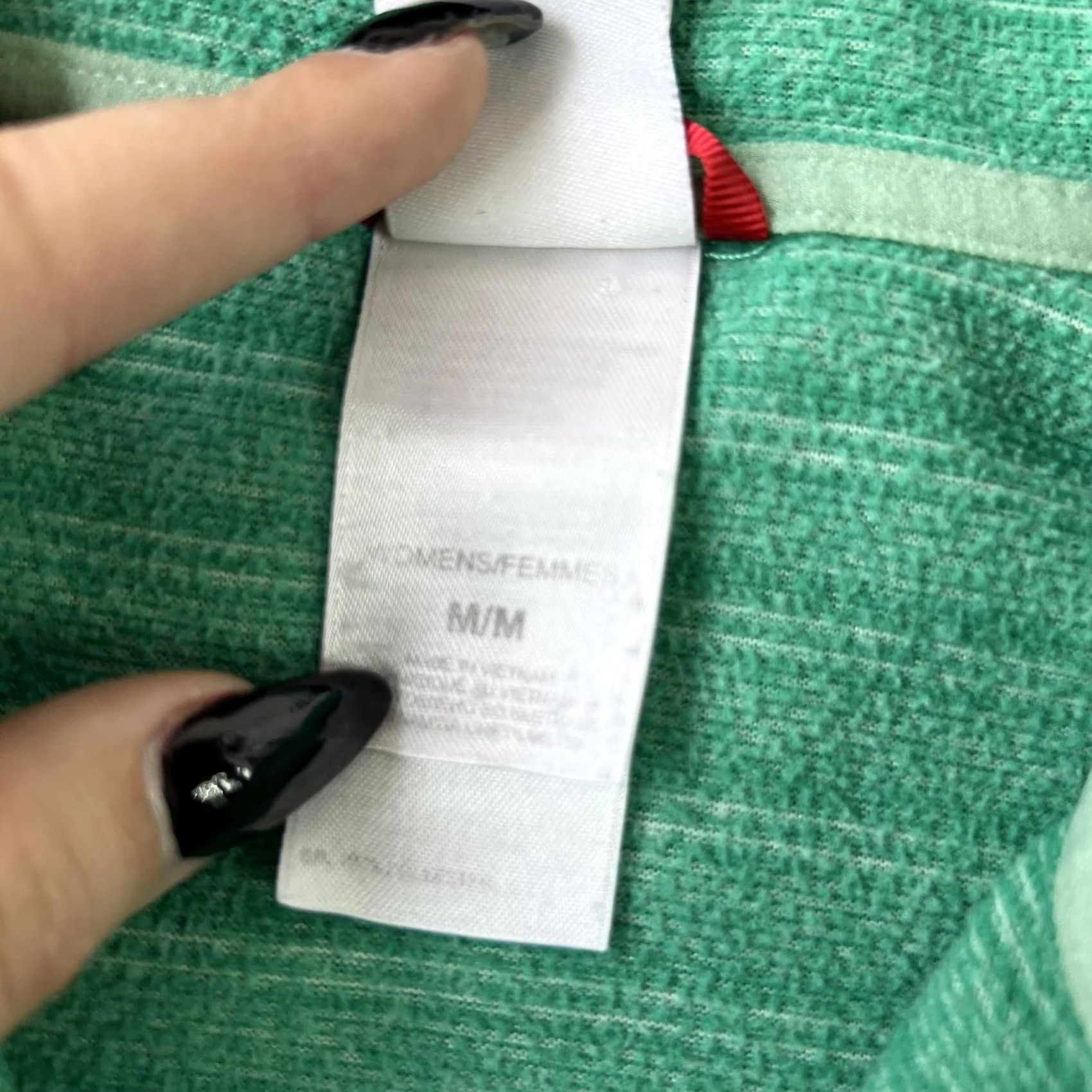 The North Face The North Face Jacket Womens Medium Green Full Zip Fleece Hoodie Textured Stripe Size M / US 6-8 / IT 42-44 - 5 Thumbnail