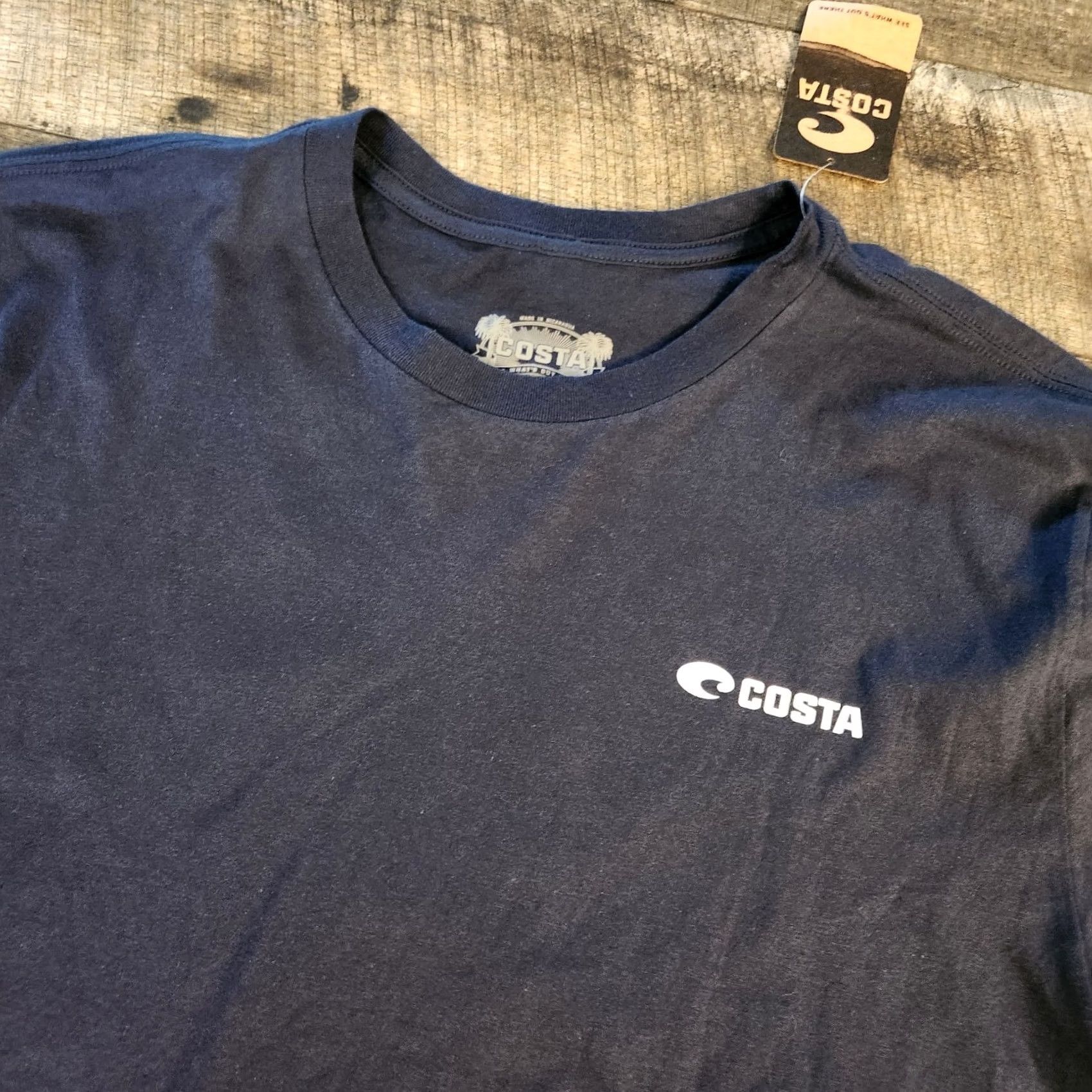 Vintage VINTAGE Costa Del Mar T Shirt Tee Mens XL Navy Blue Classic Logo Double Sided New Size US XL / EU 56 / 4 - 4 Thumbnail
