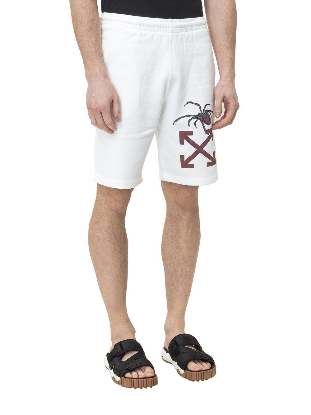 Off-White White Arachno Spider Arrows Logo Sweatshorts Size 26" / US 2 / IT 38 - 3 Thumbnail
