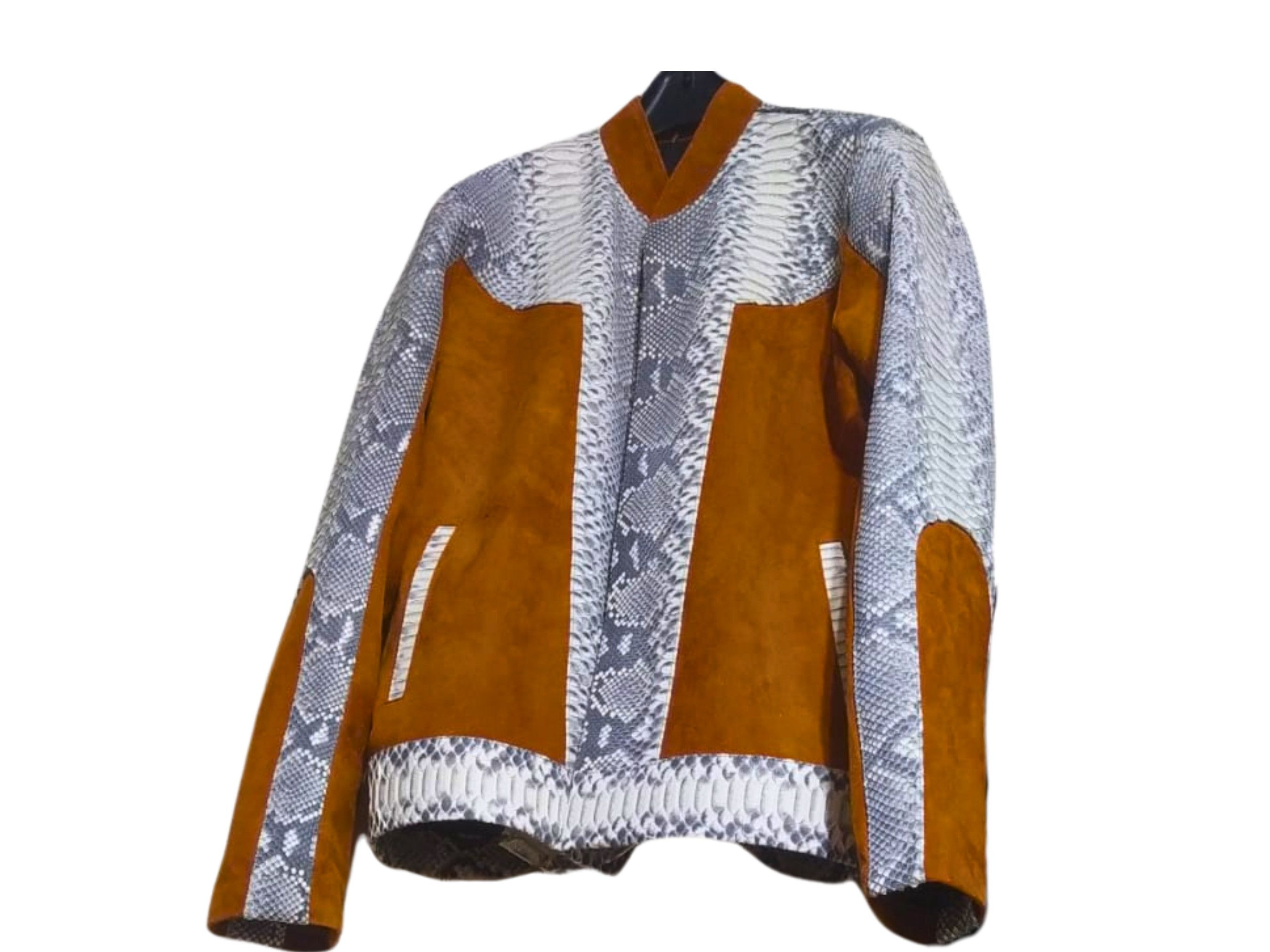 Other Trendy Snakeskin Cowboy Jacket with a Touch of Suede Size US XL / EU 56 / 4 - 8 Thumbnail