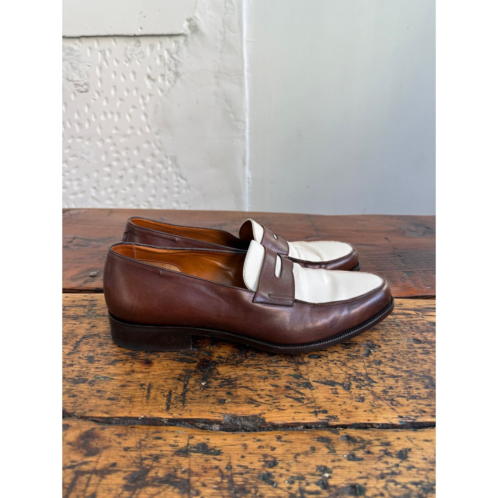 Tom Ford Tom Ford Brown and White Loafers Size US 12 / EU 45 - 1 Thumbnail