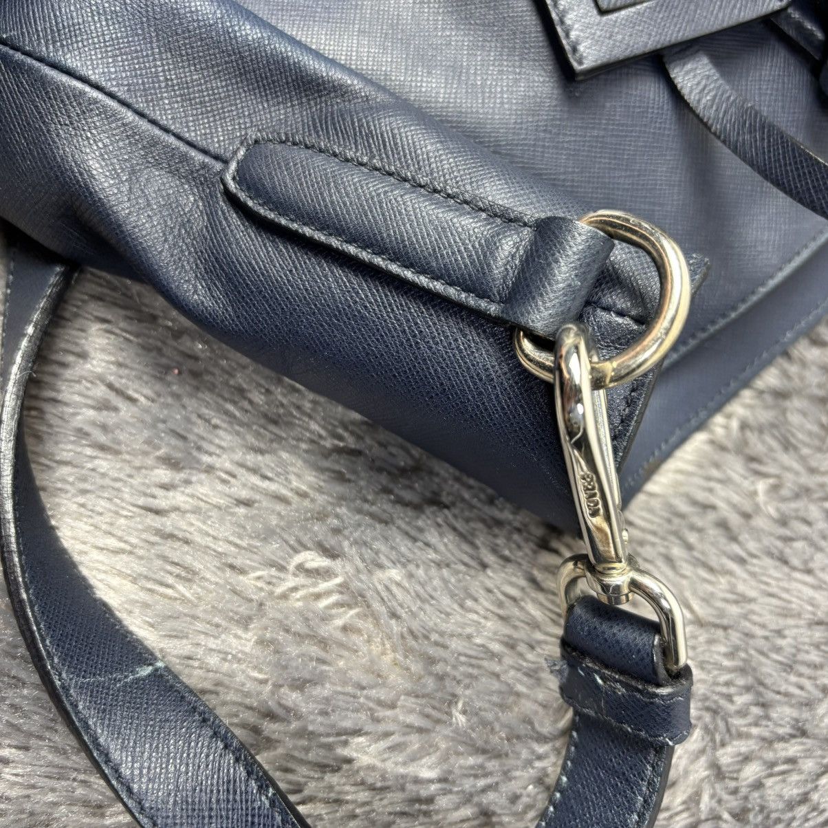 Prada Prada Navy Saffiano Sling / tote bag Size ONE SIZE - 11 Thumbnail
