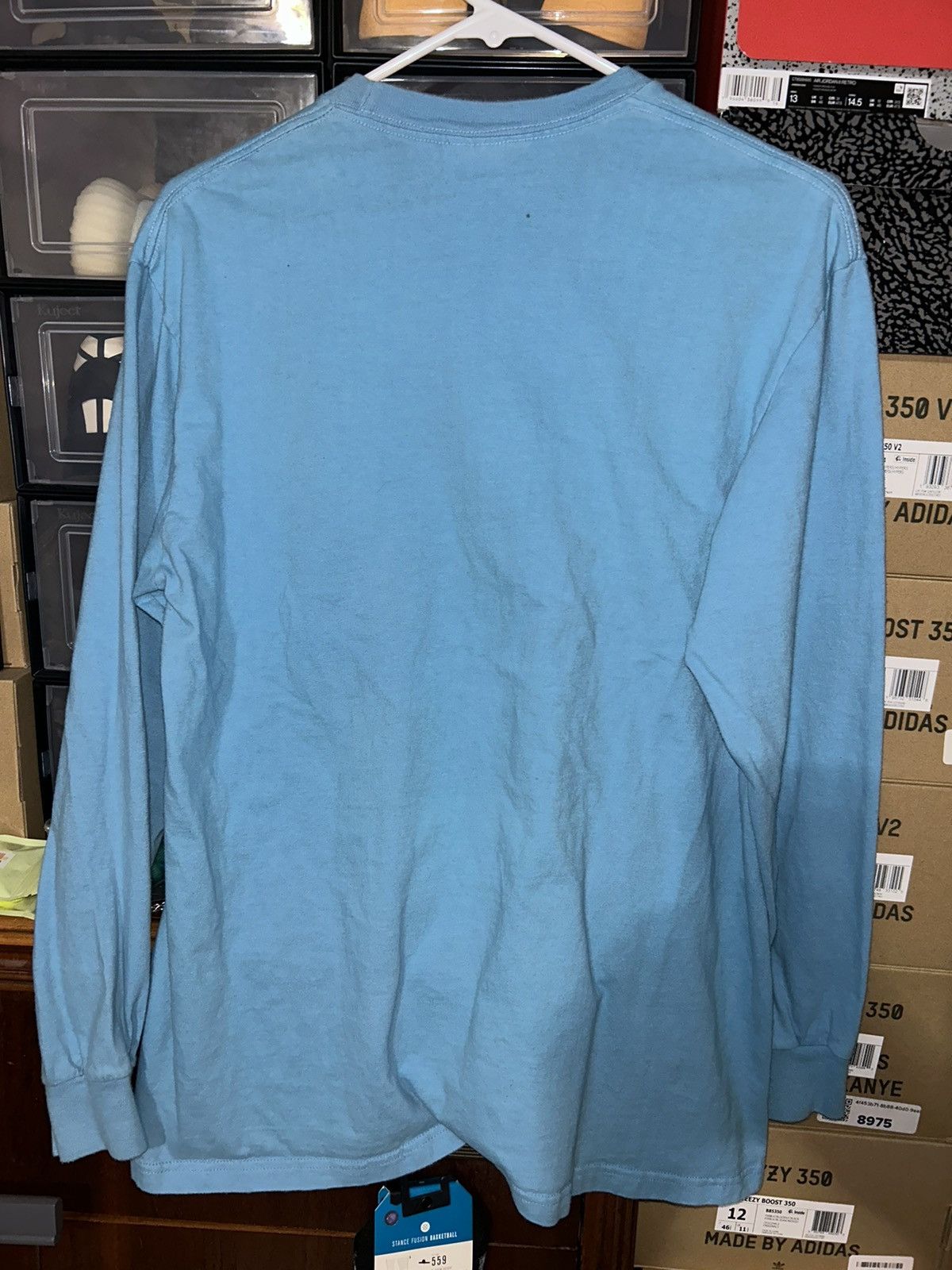 Supreme Supreme Faces Long-Sleeve Tee FW19 Light Slate size Medium Size US M / EU 48-50 / 2 - 5 Thumbnail