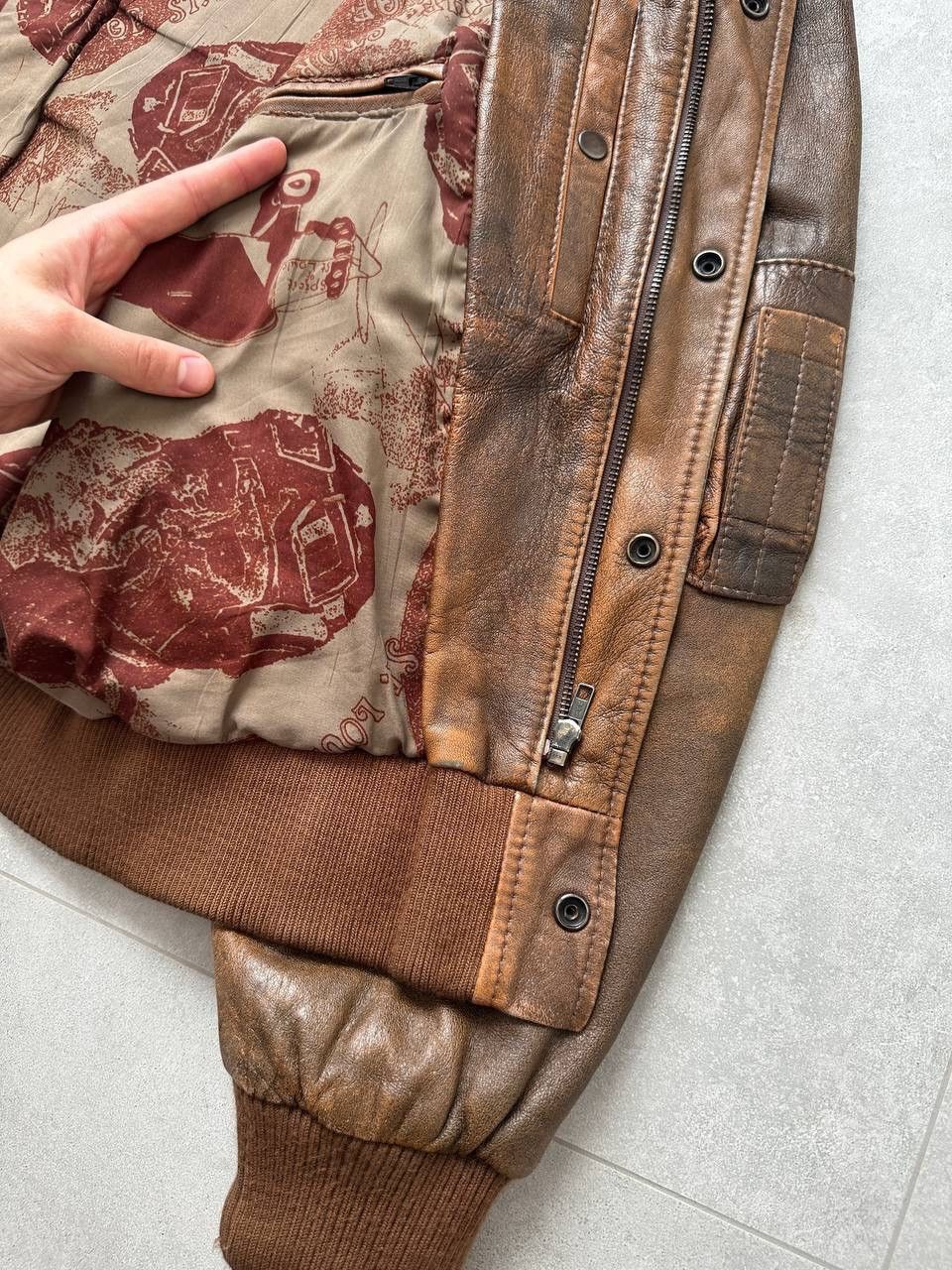Vintage Vintage PARTICULIER AIR FORCE Leather Aviator Bomber Jacket Size US L / EU 52-54 / 3 - 12 Thumbnail