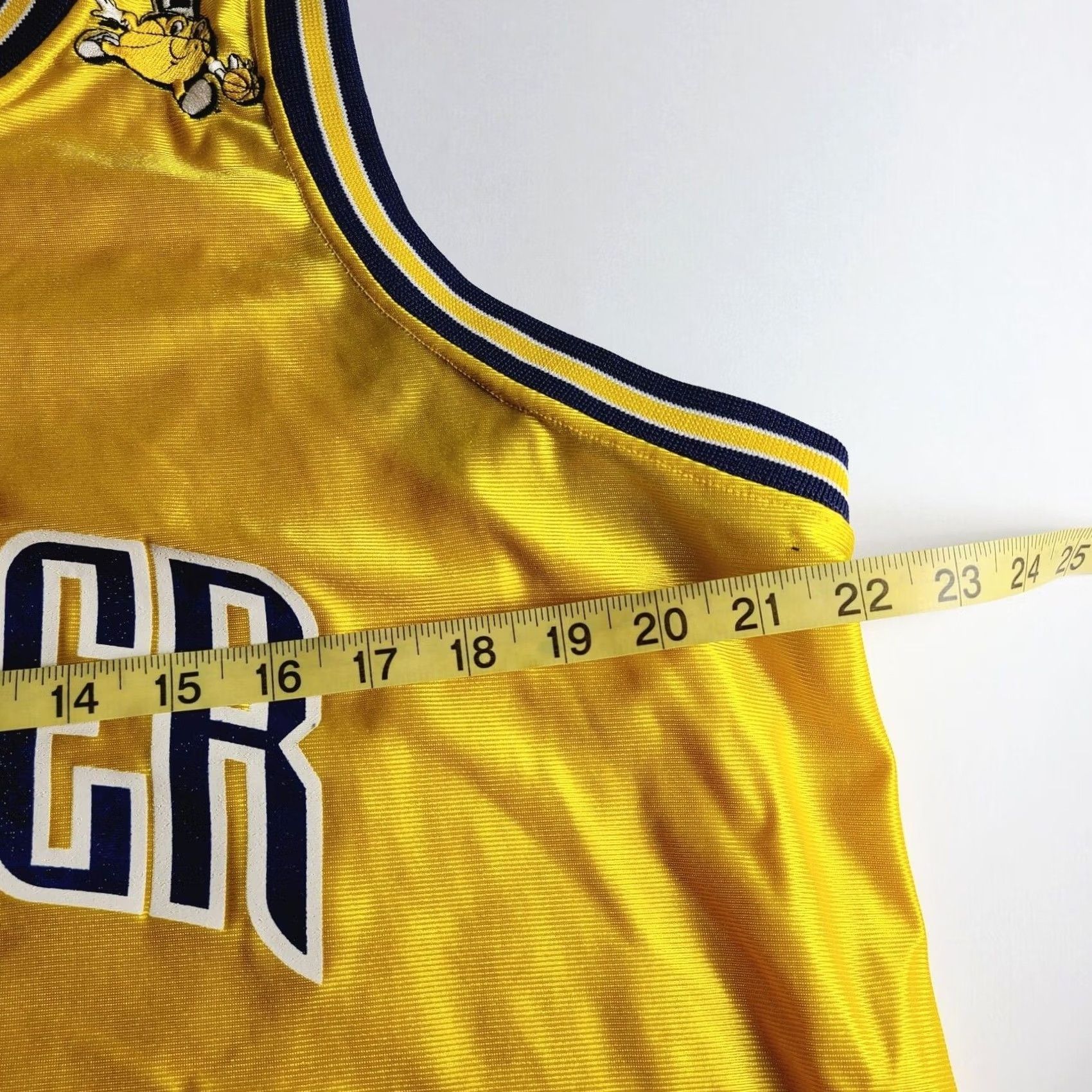 Vintage VINTAGE Gus Macker 90's Men's Large Basketball Jersey Yellow Michigan Mens Blue? Size US L / EU 52-54 / 3 - 6 Thumbnail