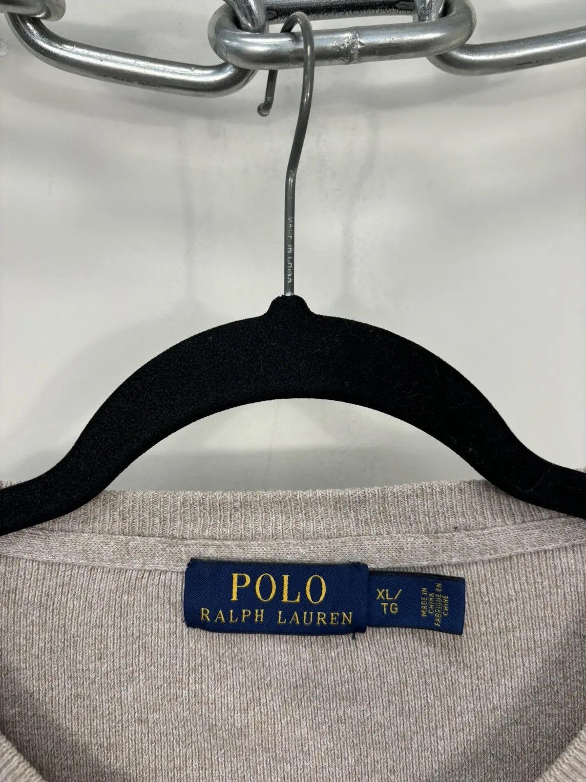 Polo Ralph Lauren × Ralph Lauren × Vintage Vintage Polo Ralph Lauren Sand Beige Classic Cotton Sweater Size US XL / EU 56 / 4 - 10 Thumbnail