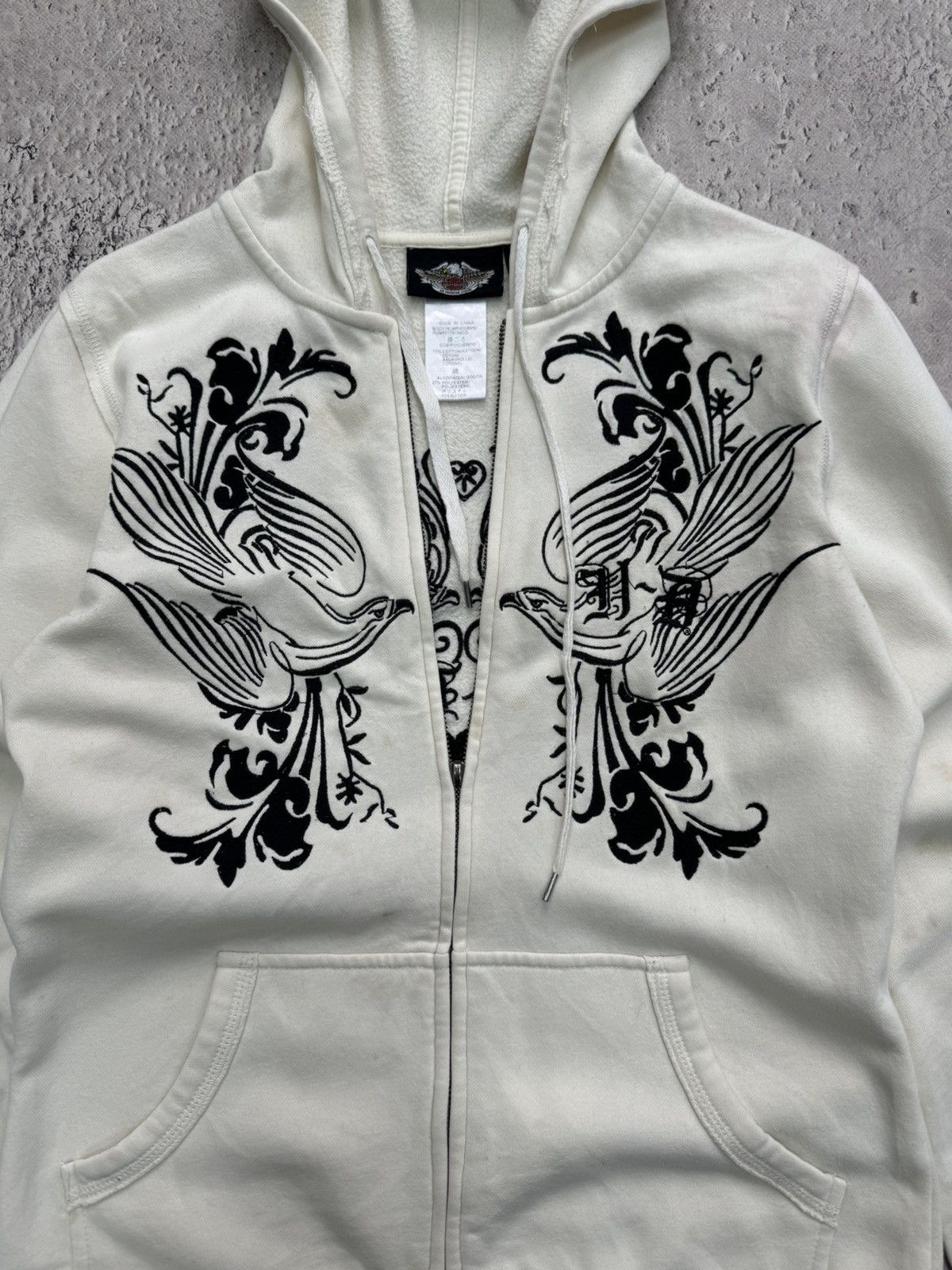 Harley Davidson × Hysteric Glamour × If Six Was Nine 2000s Japanese Punk Grunge Fur HODED Jacket opium style Size M / US 6-8 / IT 42-44 - 7 Thumbnail