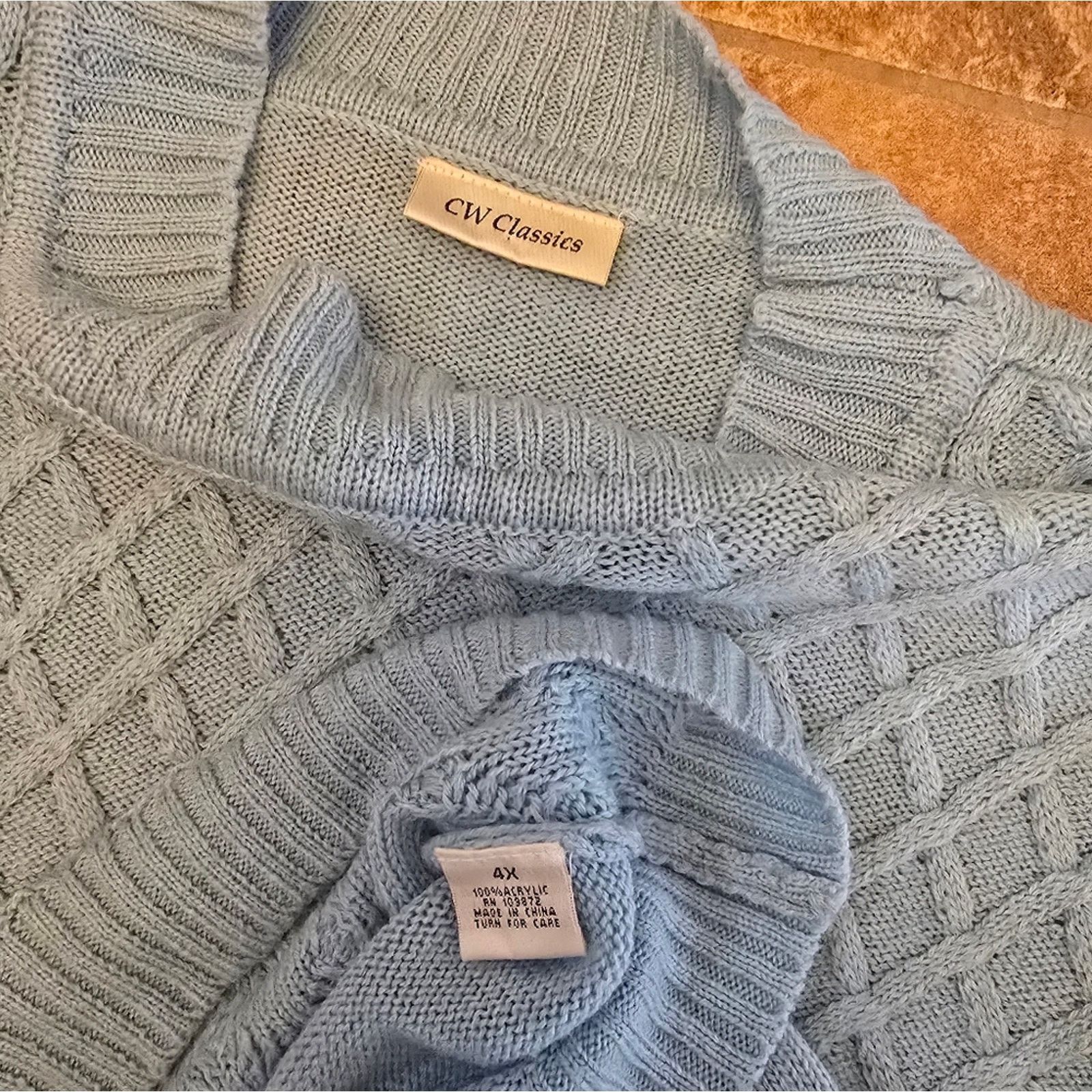 Other Dust Blue | CW CLASSICS | Detailed Sweater Size 4XL / US 24-26 - 3 Thumbnail