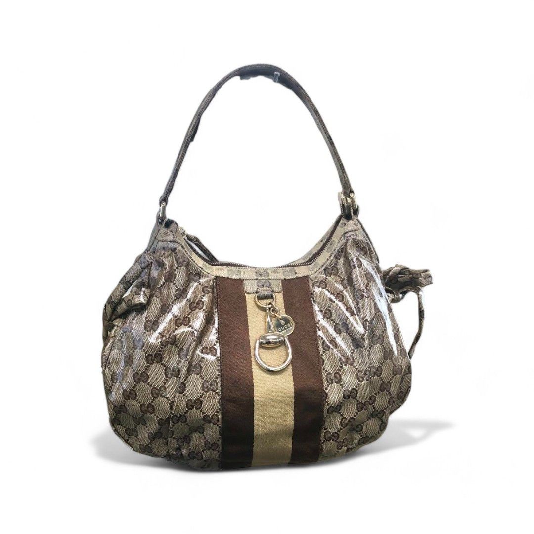Gucci Gucci - Canvas Leather One Shoulder Bag Beige Sherry Abbey Size ONE SIZE - 1 Thumbnail
