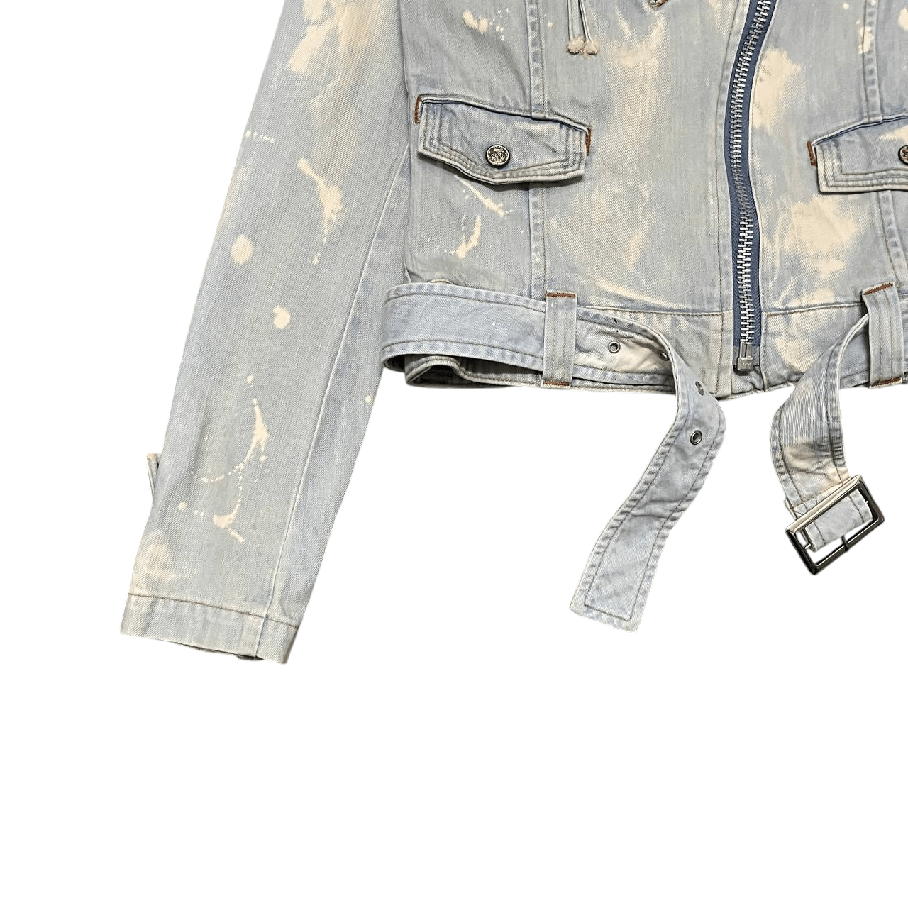 Le Grande Bleu (L.G.B.) FOL Filly O Lynx Denim Rider Jacket with Belt Size S / US 4 / IT 40 - 3 Thumbnail