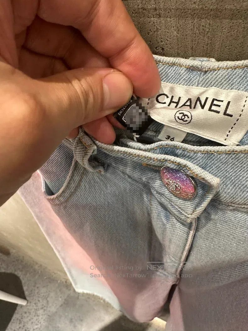 Chanel Chanel Gradient Pink Denim Blue Wide Leg Pants Size US 36 / EU 52 - 6 Thumbnail