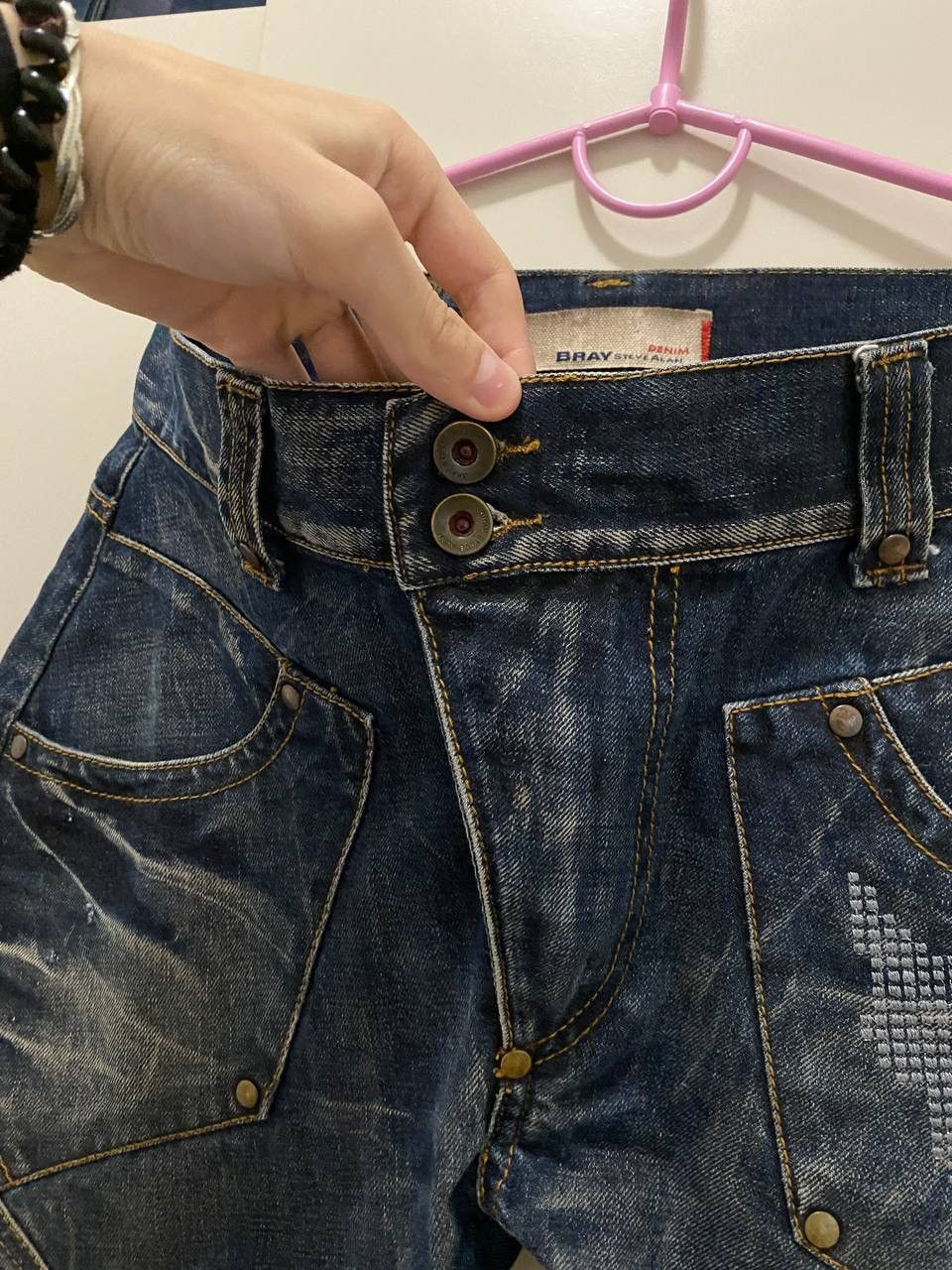Grailed Archive Bray Jeans Detroit skeleton hands Denim Size US 31 - 15 Thumbnail