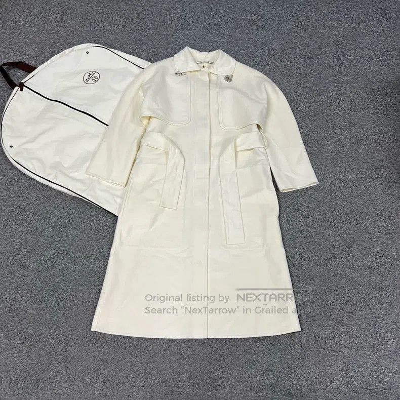 Hermes Hermes Long cashmere coat Size XXS / US 00 / IT 34 - 1 Thumbnail