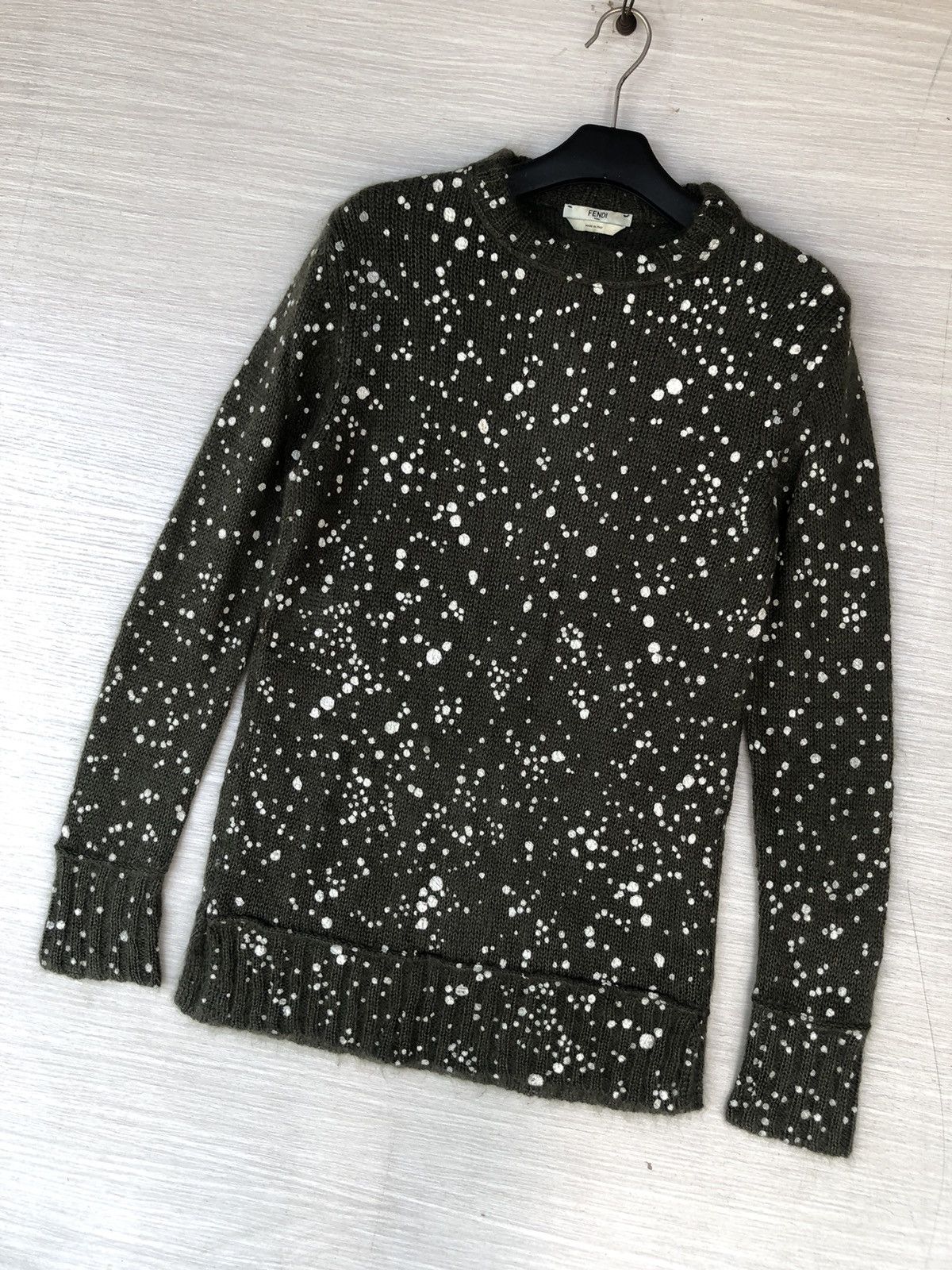 Fendi FENDI GREEN POLKADOT SWEATERS Size US M / EU 48-50 / 2 - 3 Thumbnail