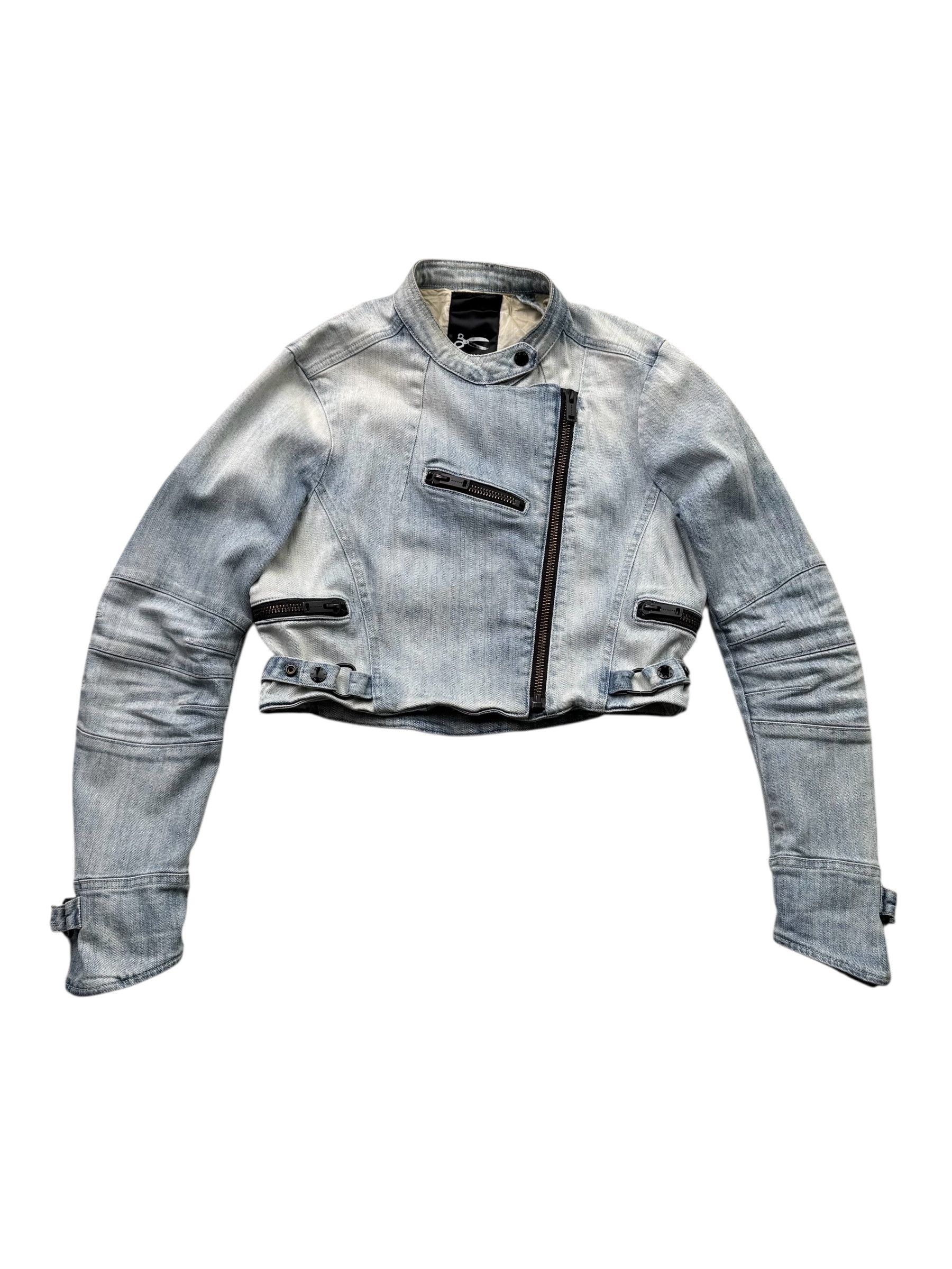 DENHAM Denham Cropped Denim Jacket With Straps M37(E19)(D15)(V12) Size M / US 6-8 / IT 42-44 - 1 Thumbnail