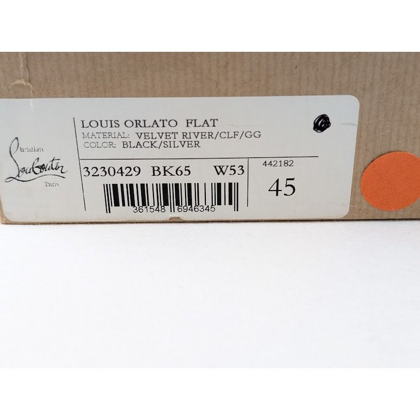 Christian Louboutin o1rshd1 Louis Orlato Flat Hi-Top Sneakers in Black/Silver Size US 12 / EU 45 - 19 Thumbnail