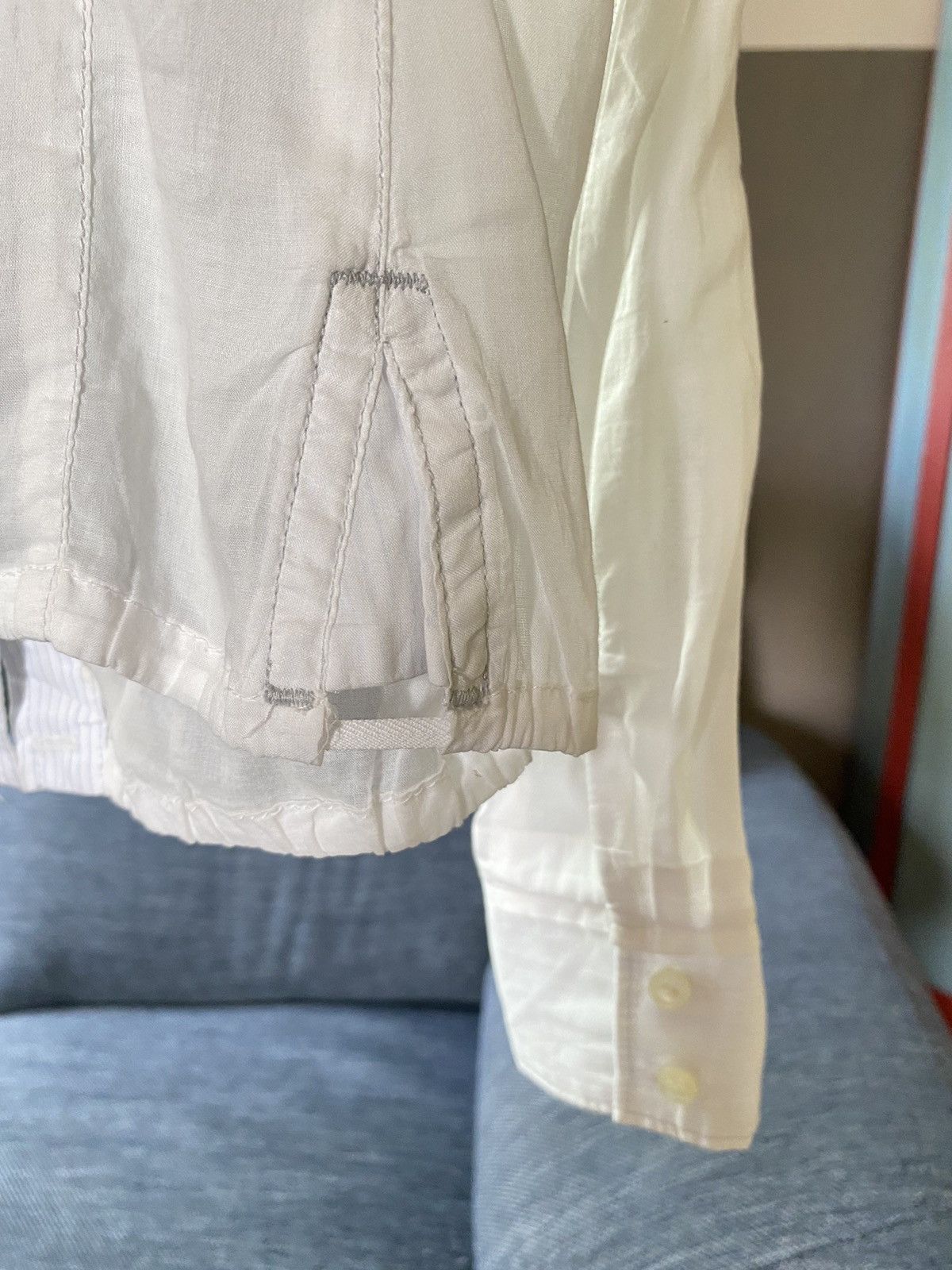 Marithe + Francois Girbaud MARITHE + FRANÇOIS GIRBAUD White shirt with blue embroidery Size M / US 6-8 / IT 42-44 - 10 Thumbnail