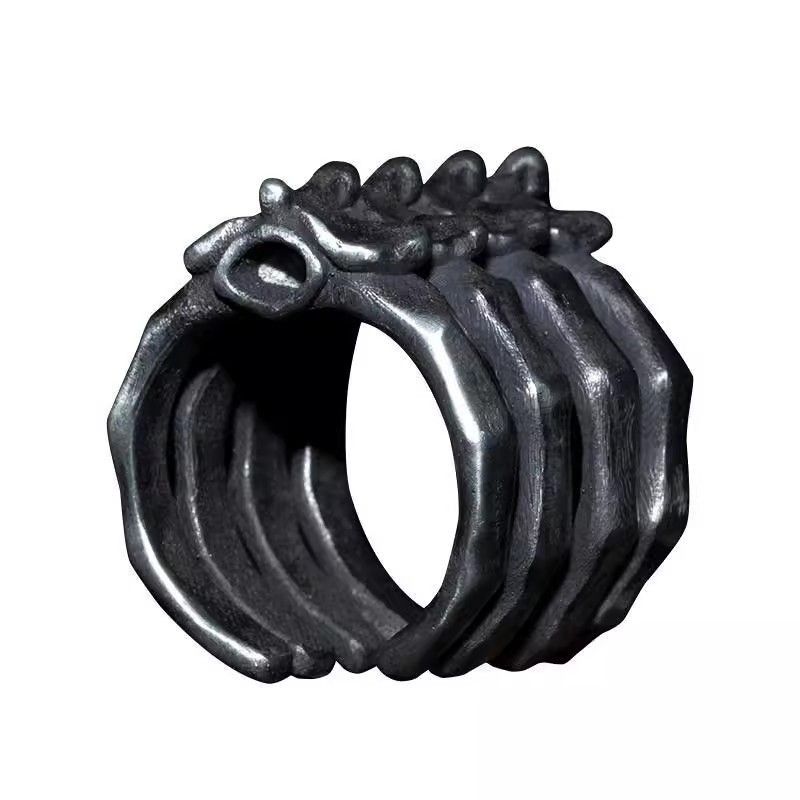 Jewelry Skull Retro Jewelry Rings Open Size Chrome Ring (Size 7-13) Size ONE SIZE - 5 Thumbnail