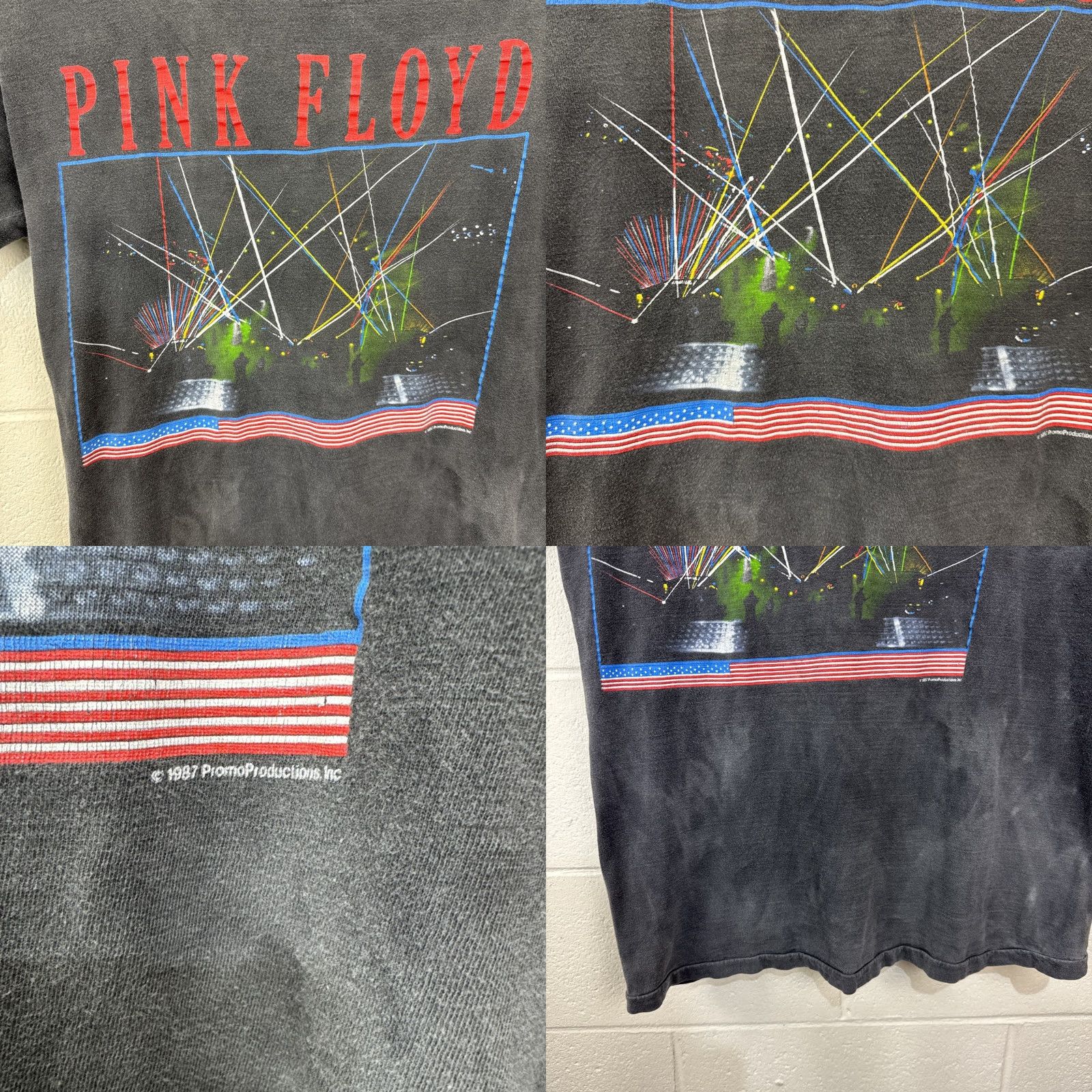 Vintage VINTAGE Pink Floyd 1987 World Tour T-Shirt Black Large Graphic Print Rock 80s Men's Size US L / EU 52-54 / 3 - 8 Thumbnail