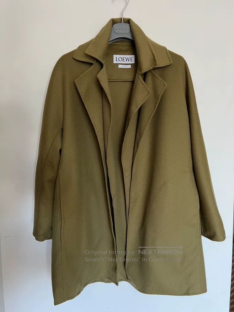 Loewe Loewe Military green double-layered collar cashmere coat Size US XS / EU 42 / 0 - 1 Thumbnail