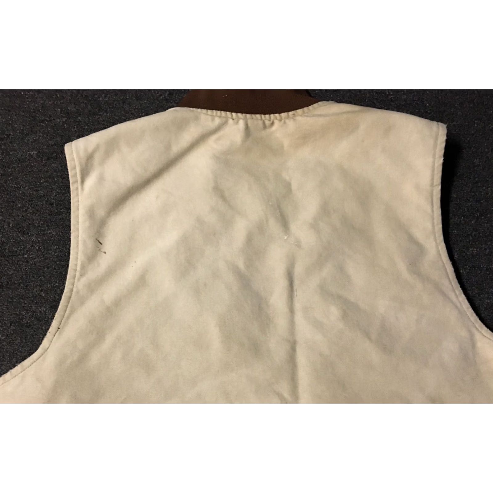 Carhartt VINTAGE Carhartt Vest 2XL Quilt Lined USA Beige Distressed 90s 80s Grunge Biker Punk Linen/Canvas Style: Motorcycle Jacket Mens Size US XXL / EU 58 / 5 - 6 Thumbnail
