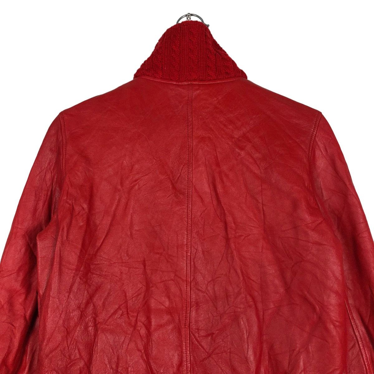 Japanese Brand 🔥Cropped Biker Leather Jacket Post Card Made in Italy Size US S / EU 44-46 / 1 - 9 Thumbnail