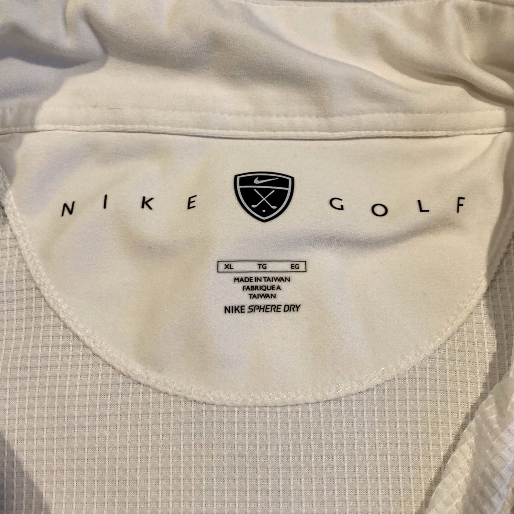 Nike NIKE Sphere Dry Golf Polo White XL Quarter Zip Closure Men PoloVintage? No Size US XL / EU 56 / 4 - 4 Thumbnail