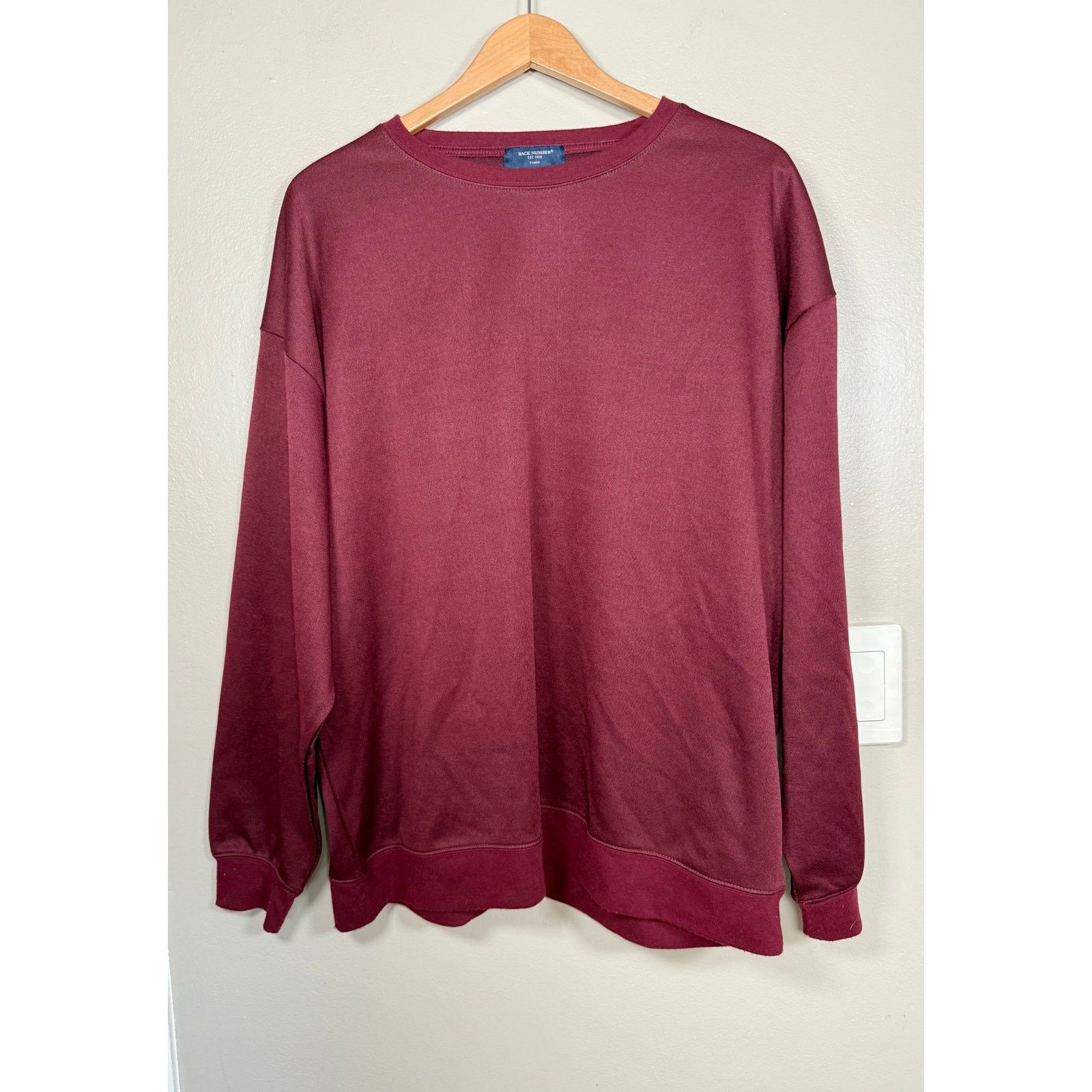 Japanese Brand Back Number Japan Long Sleeve Boxy Crewneck XL Size US XL / EU 56 / 4 - 1 Thumbnail