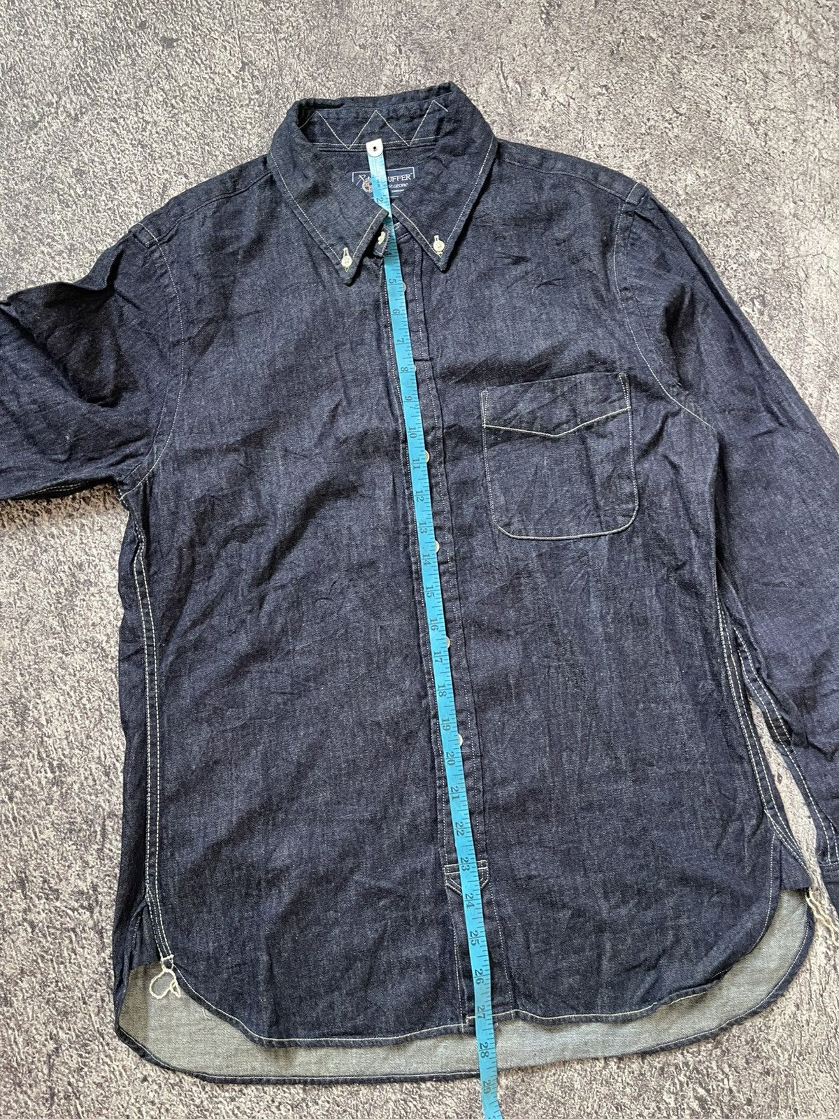 Japanese Brand DUFFER DENIM BLUE INDIGO SHIRT Size US M / EU 48-50 / 2 - 9 Thumbnail