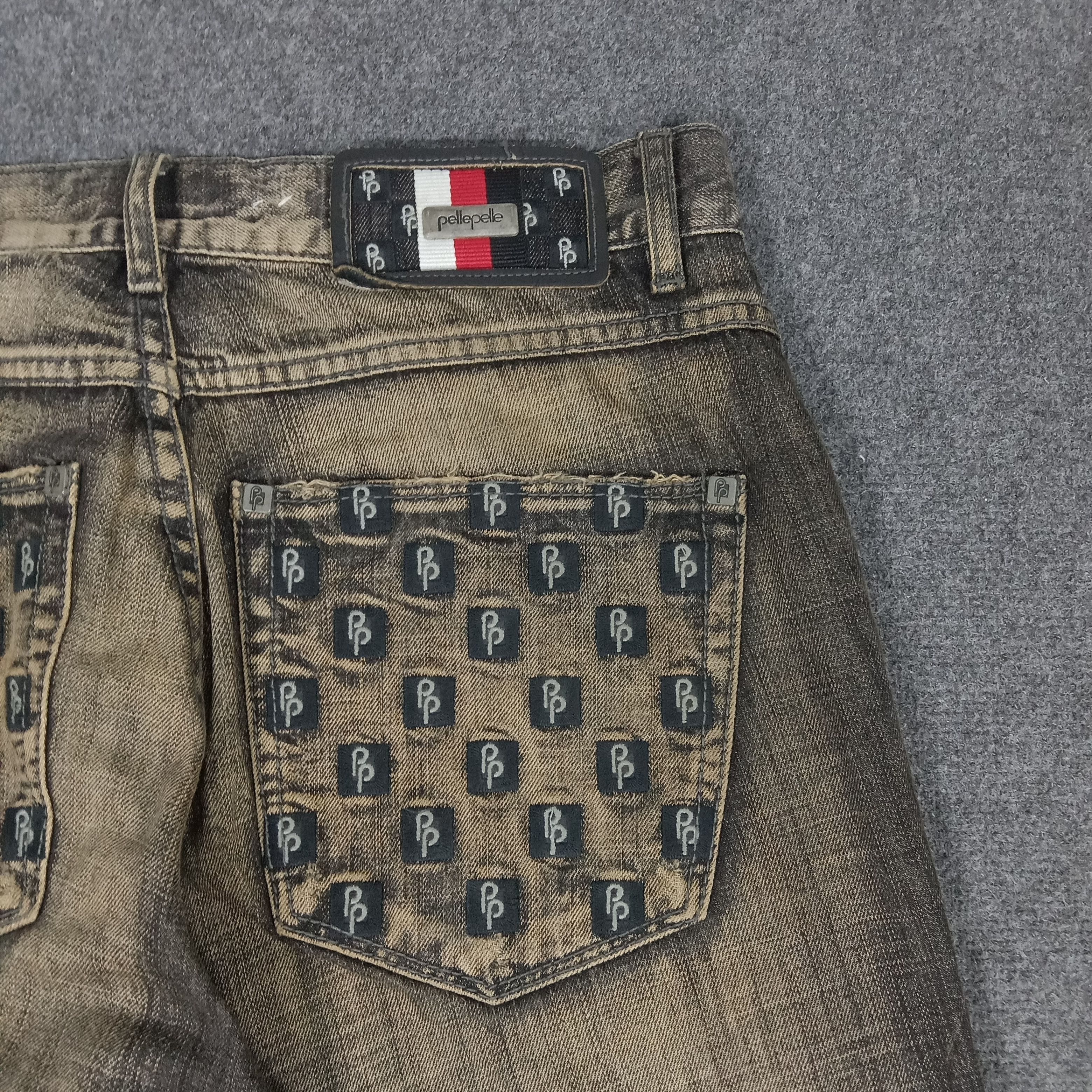 Marc Buchanan × Pelle Pelle × Vintage PELLE PELLE by Marc Buchanan Designer Baggy Denim Jeans Size US 33 - 3 Thumbnail